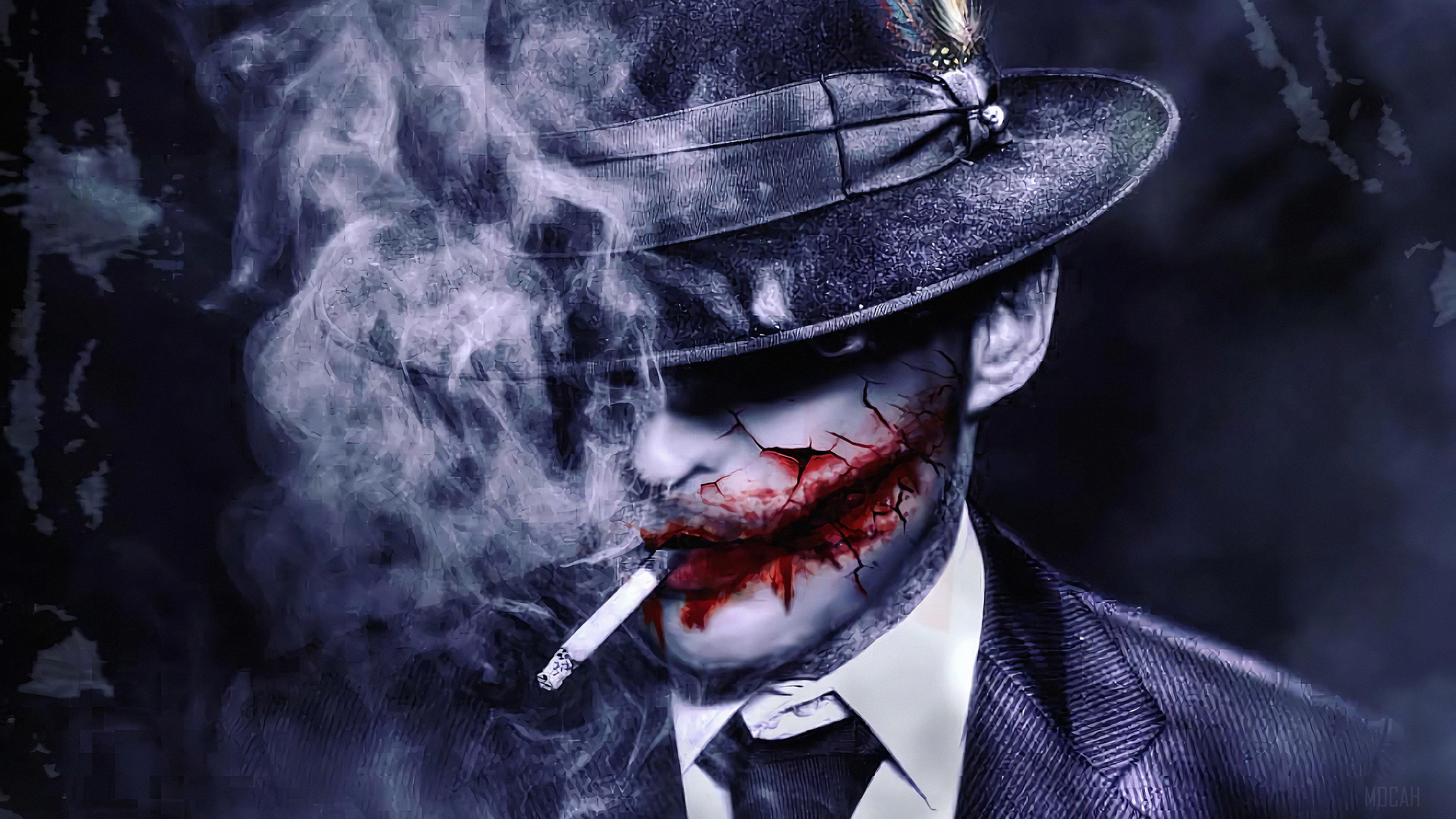 Joker Dark Smoker 4k Gallery HD Wallpaper