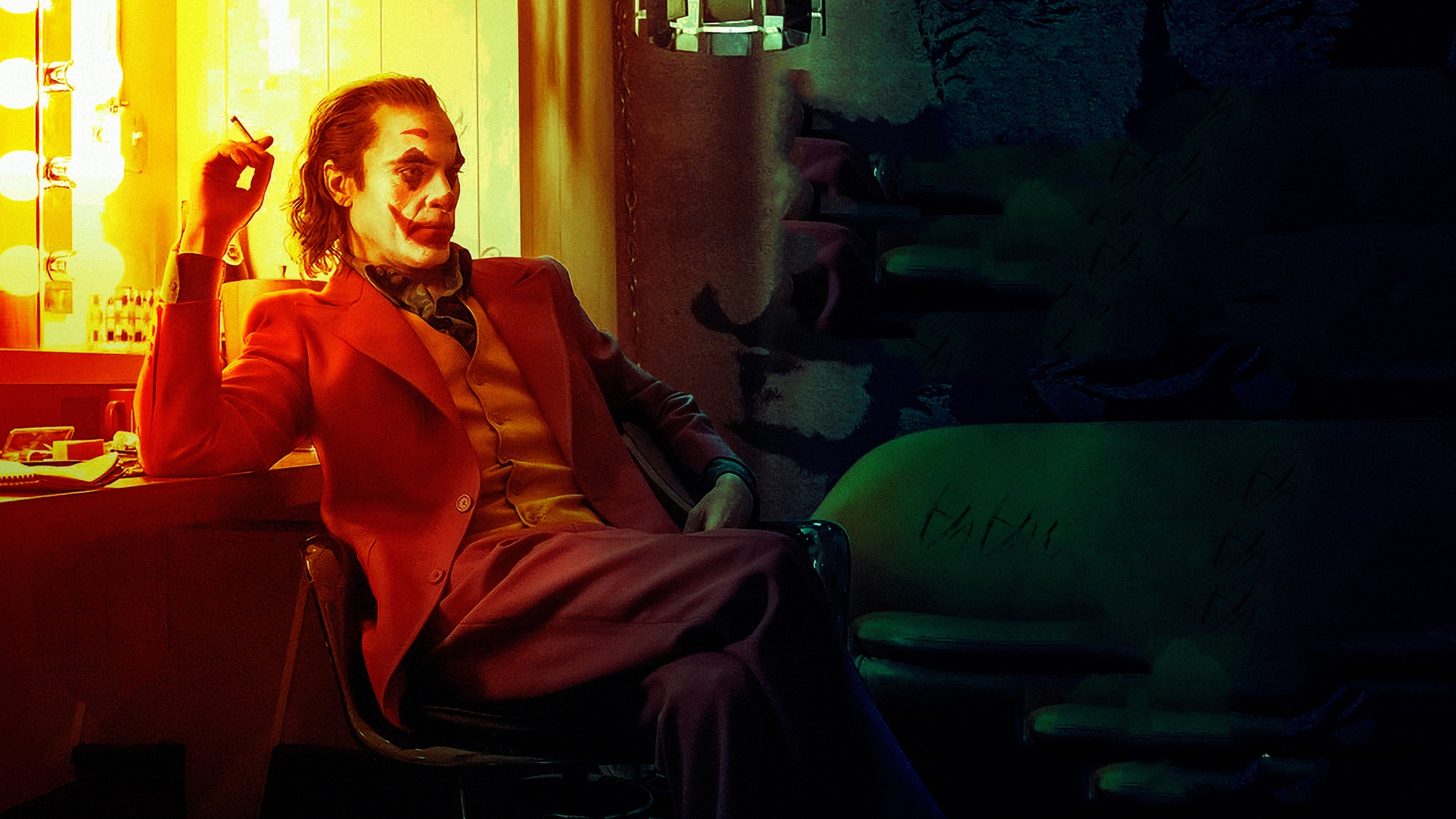 Joker Smoking Background Wallpaper Download