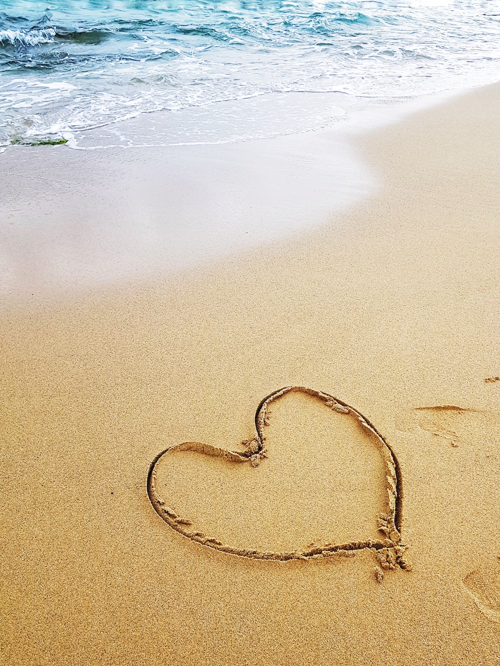 Heart Beach Picture. Download Free Image