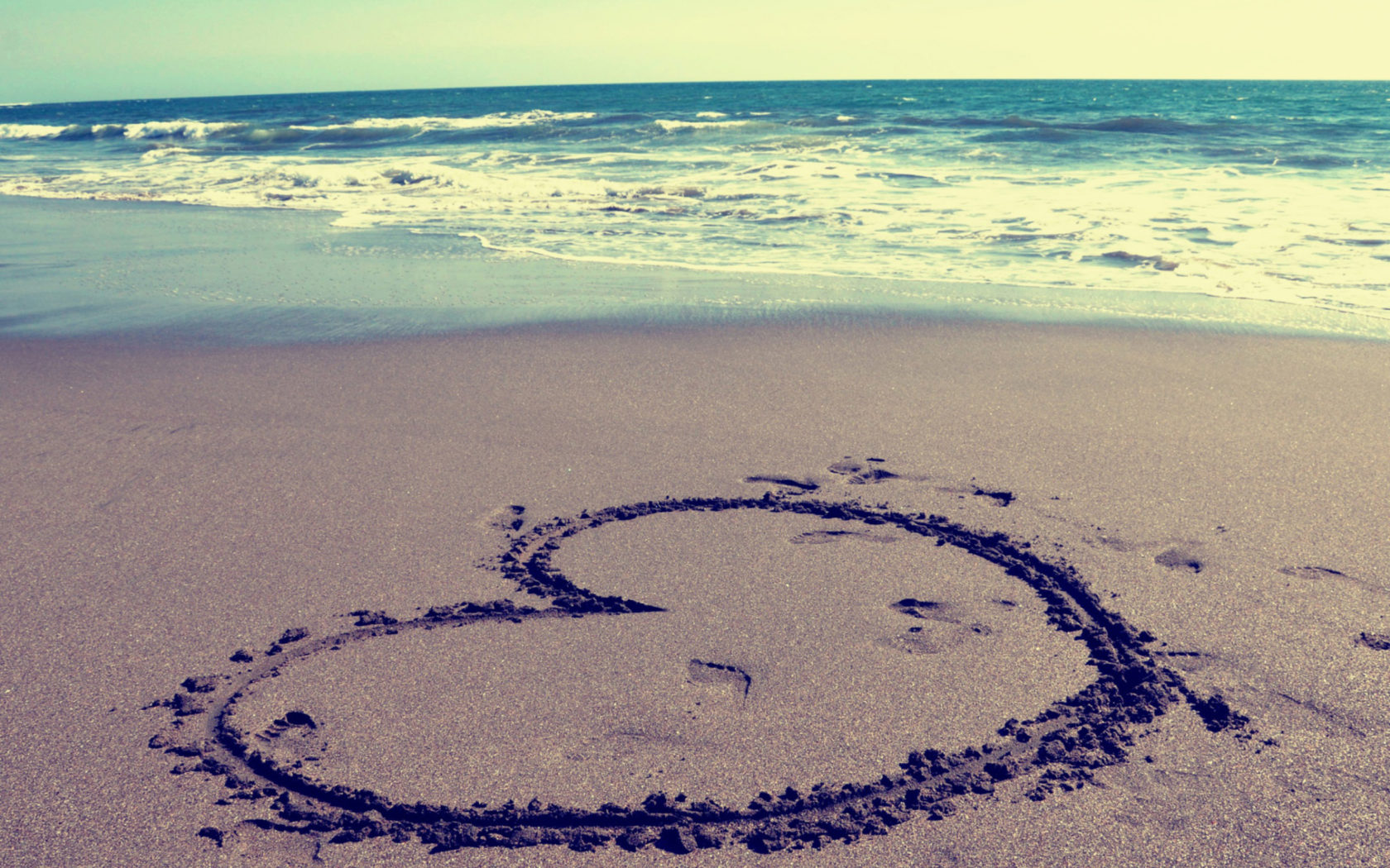 Heart On Sand Beach 24, Wallpaper13.com