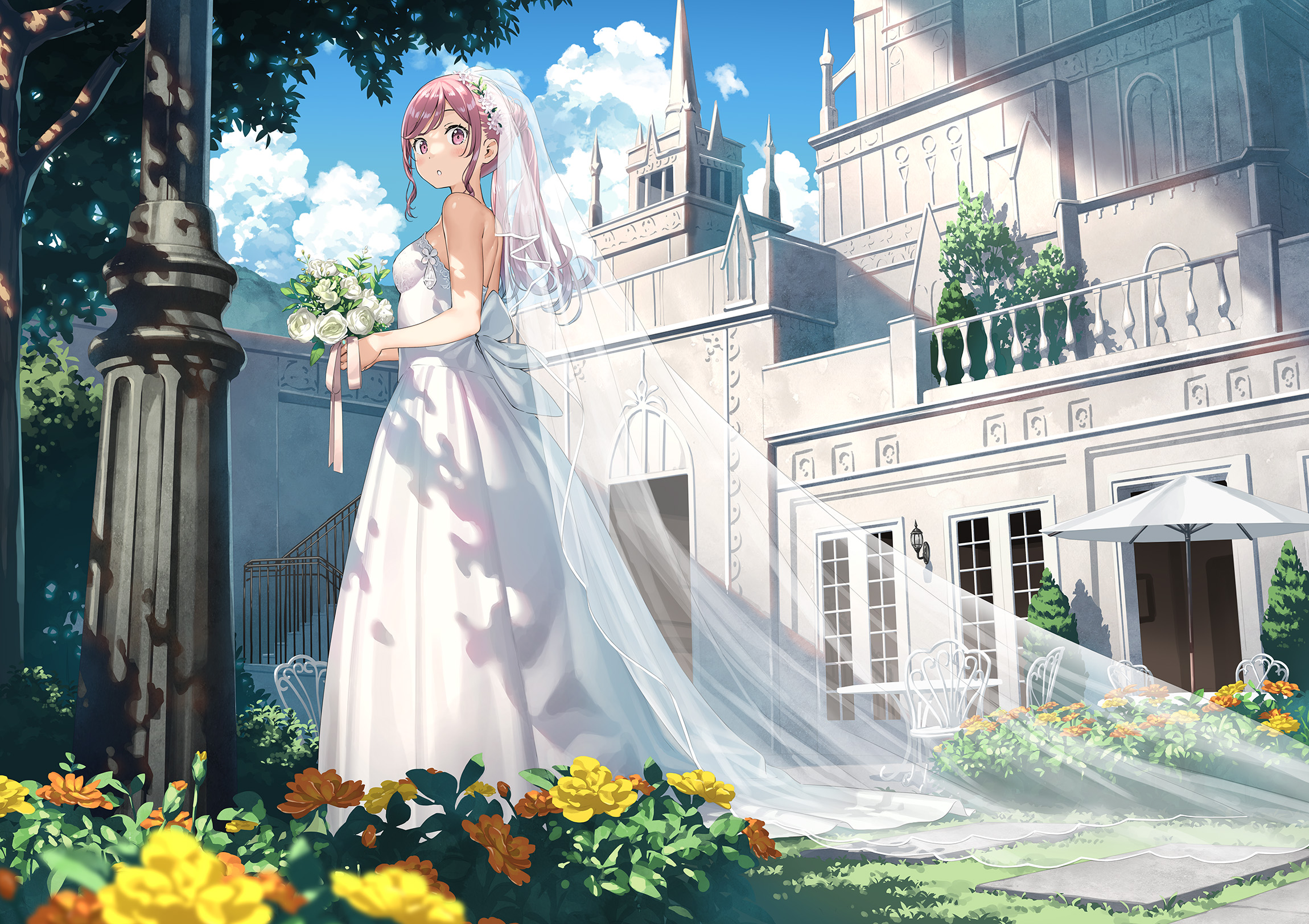 Anime Wedding Celebration - HD Desktop Wallpaper by robokoboto