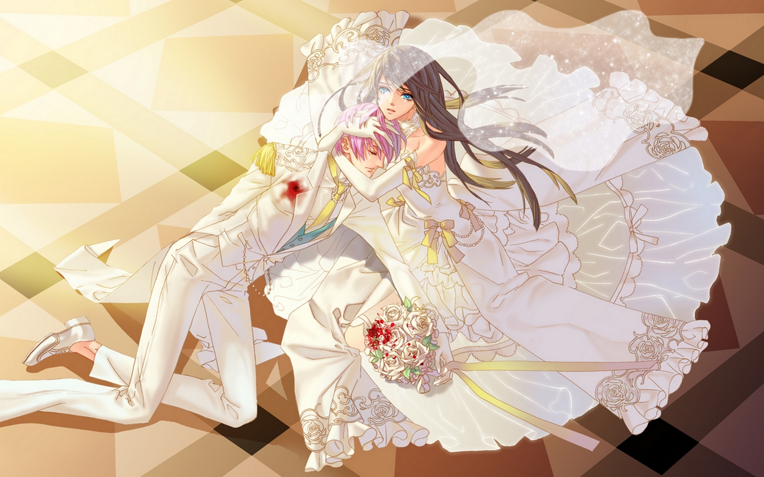 Wallpaper Woman in White Long Sleeve Dress Anime Character, Background Free Image