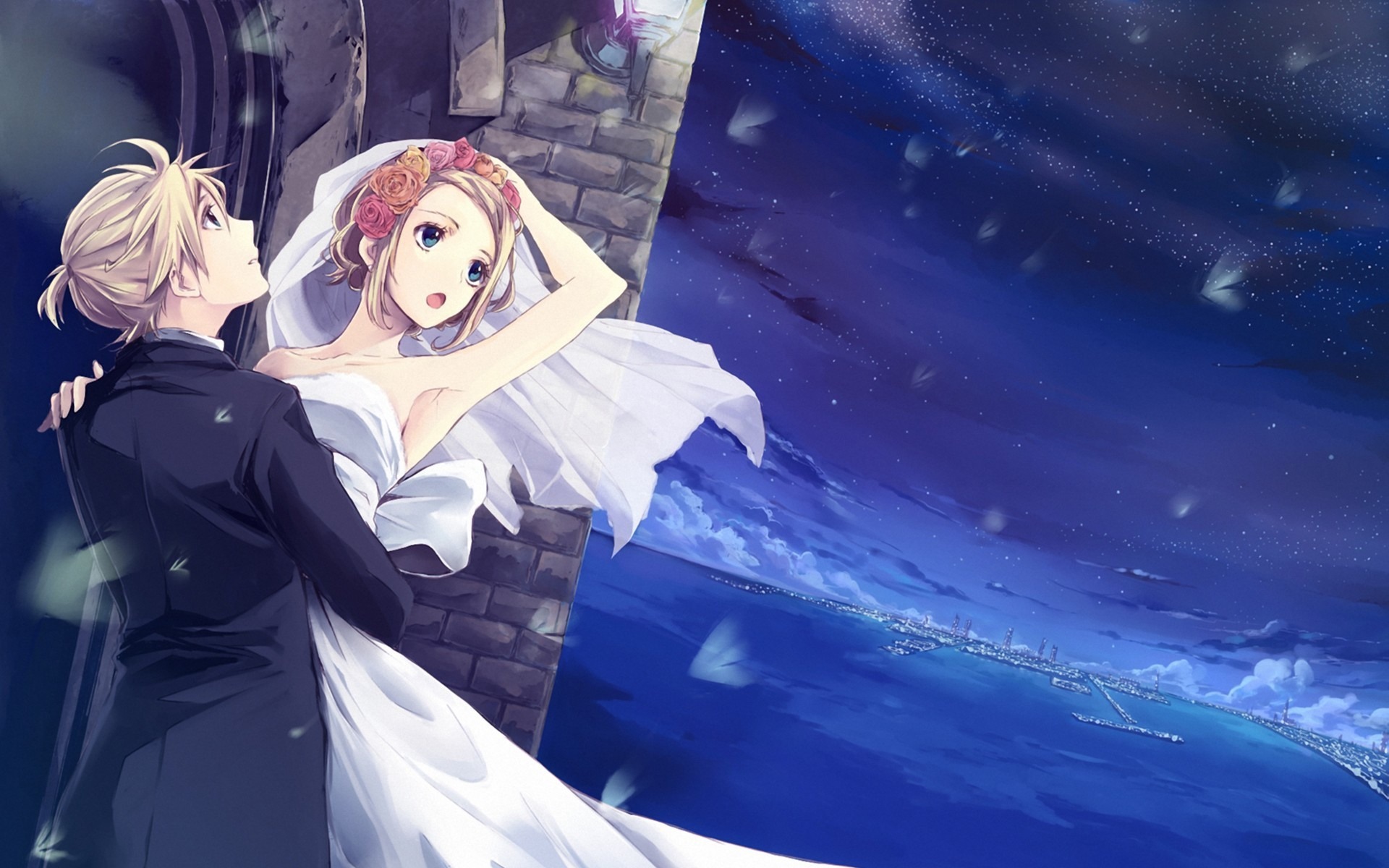 Girl Bride Wedding Cartoon HD Wallpaper