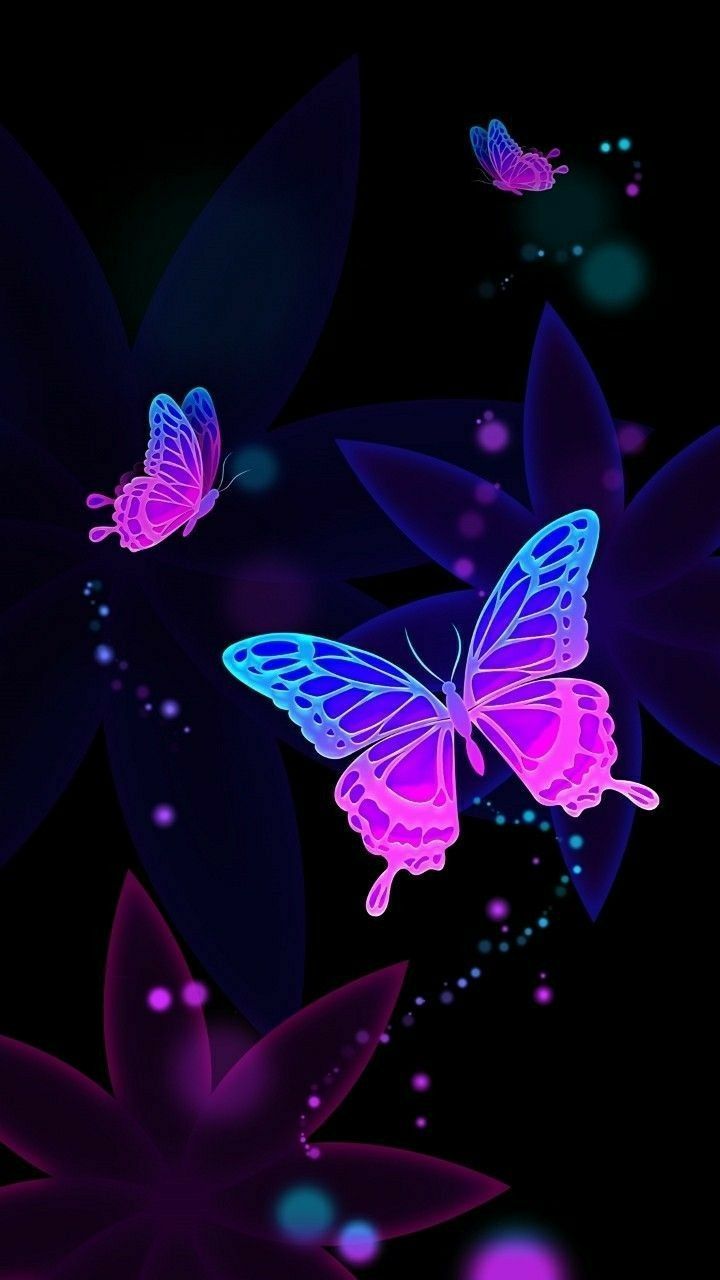 Butterfly Wallpaper HD iPhone. Purple butterfly wallpaper, Butterfly wallpaper iphone, Neon wallpaper