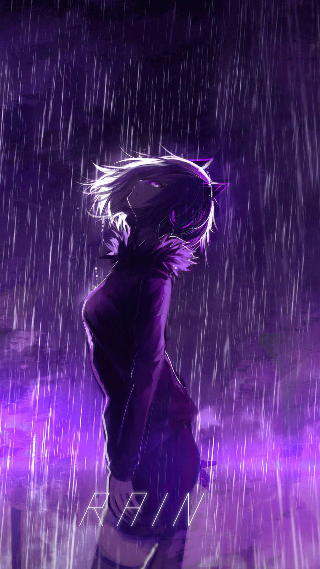Purple Anime Wallpaper for iPhone and Android