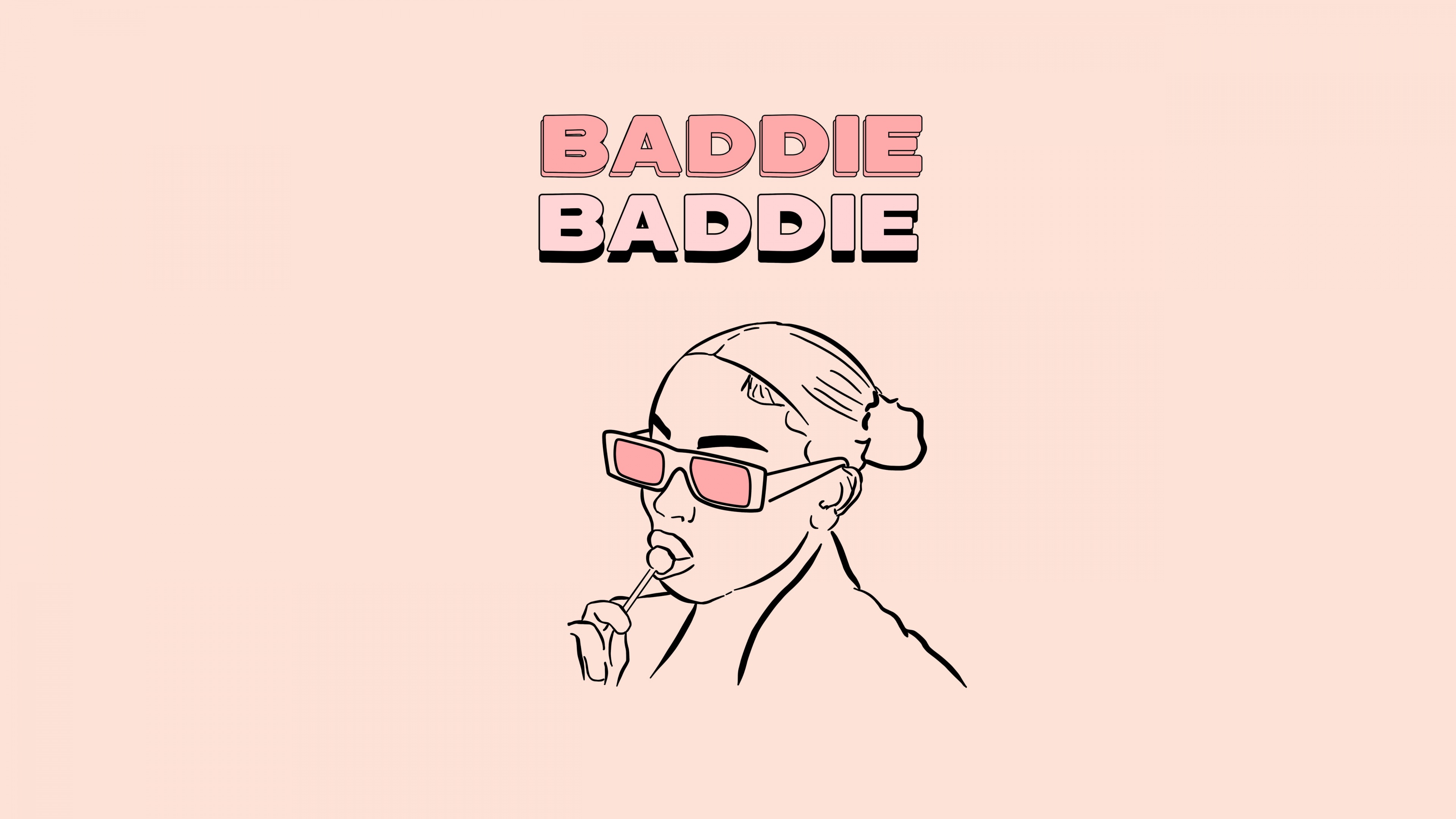 Baddie Wallpaper 4K, Girly background, Fearless, Edgy