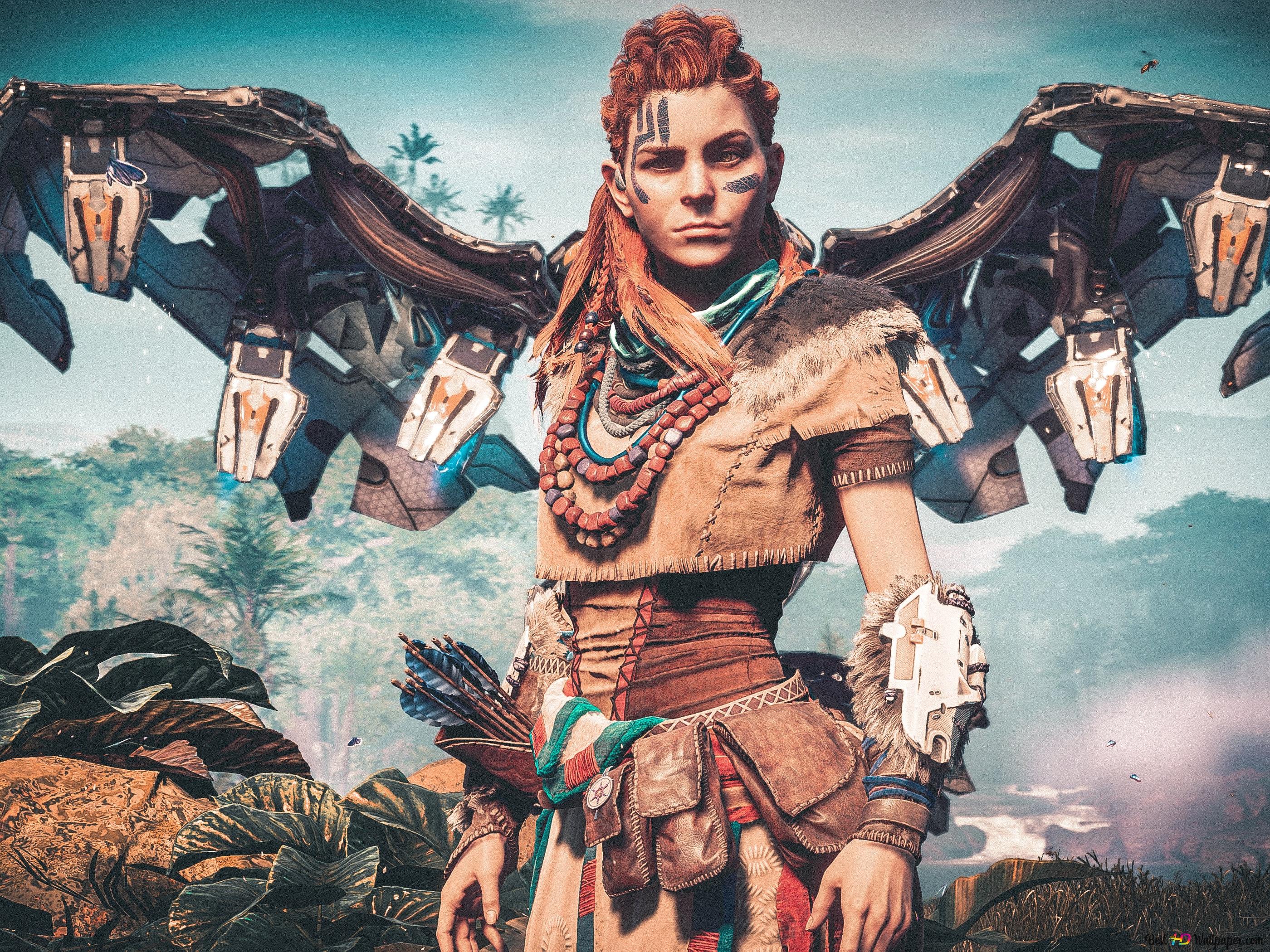 Horizon Zero Dawn (video game) (archer girl) 4K wallpaper download