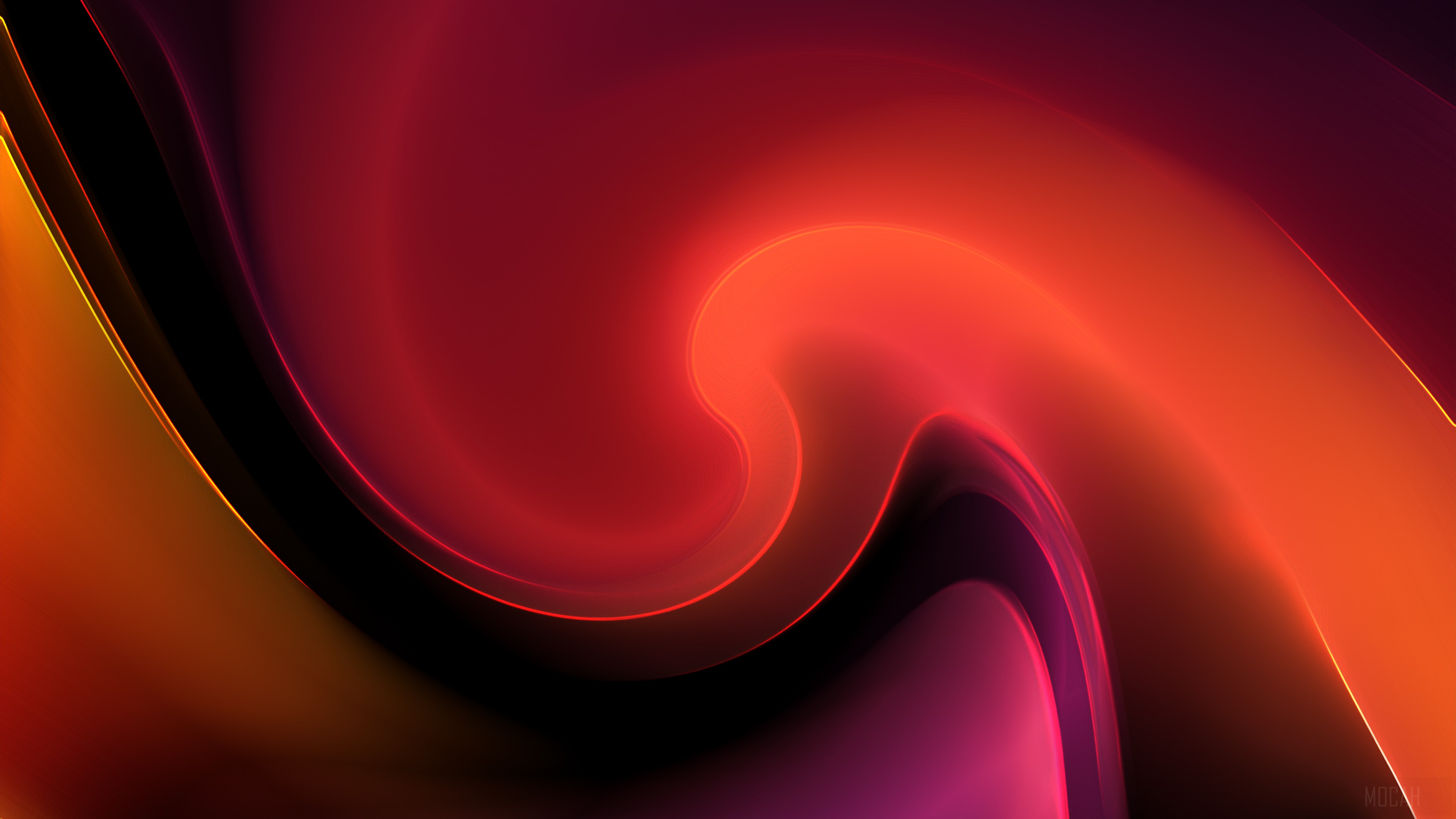 Red Curls Abstract 4k Gallery HD Wallpaper