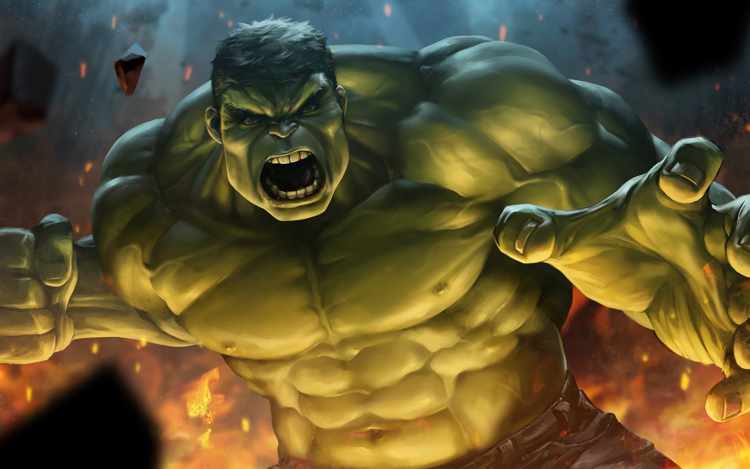 Wallpaper 4k Hulk Smash Art Wallpaper