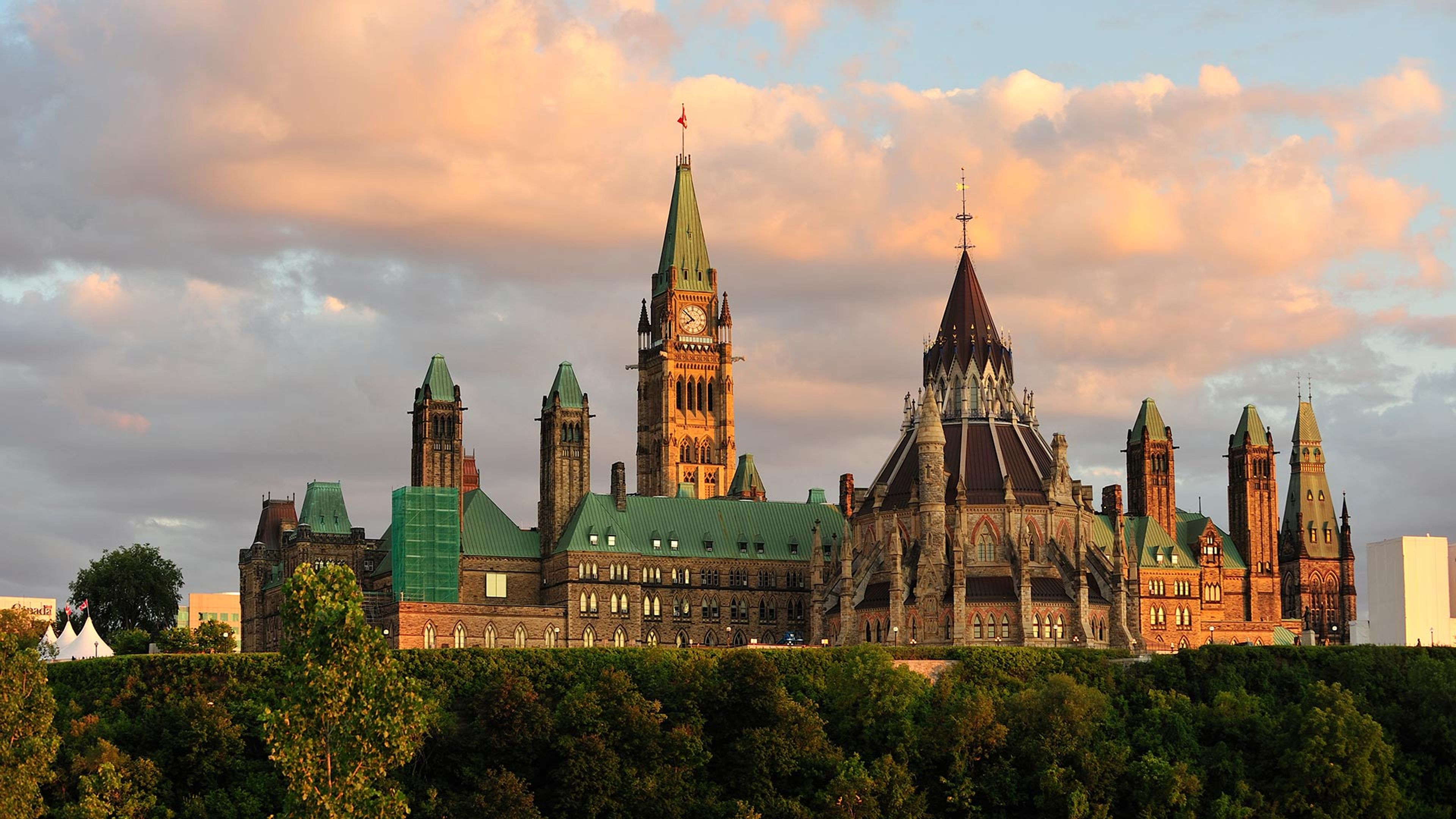 Parliament Building in Ottawa at sunset
