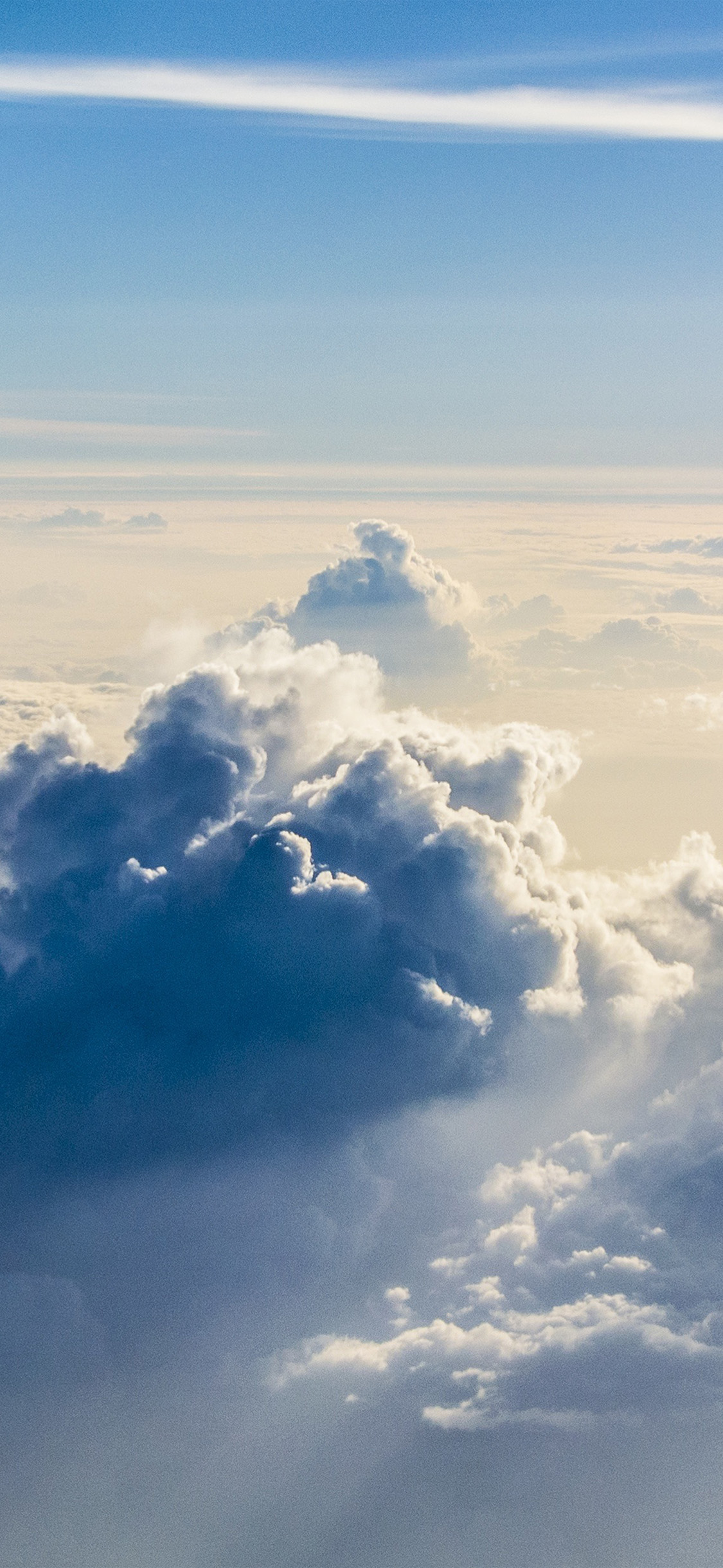 iPhone X wallpaper. cloud sky fly shiny sunny nature