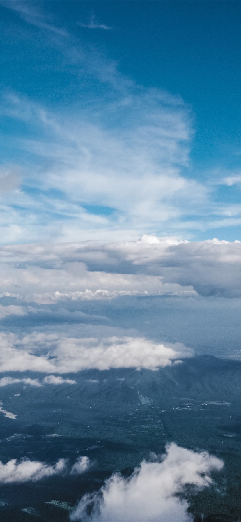 Blue Sky, Clouds, Top View 1080x1920 IPhone 8 7 6 6S Plus Wallpaper, Background, Picture, Image