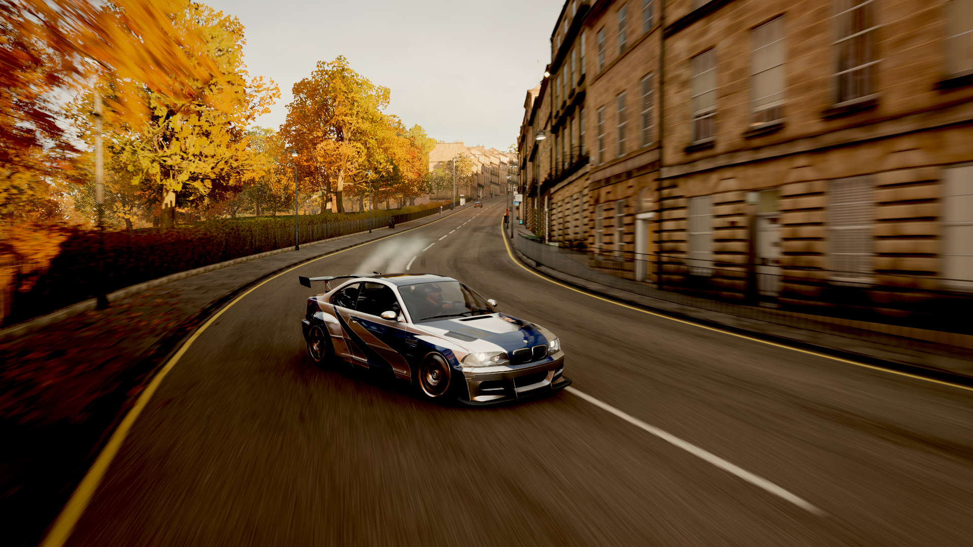 Need for Speed, BMW, Forza Horizon 4, BMW M3 E46, sunset, fall, BMW M3 E46 GTR, Need for Speed: Most Wanted, Drifting, BMW 3 Series, BMW E46 Gallery HD Wallpaper