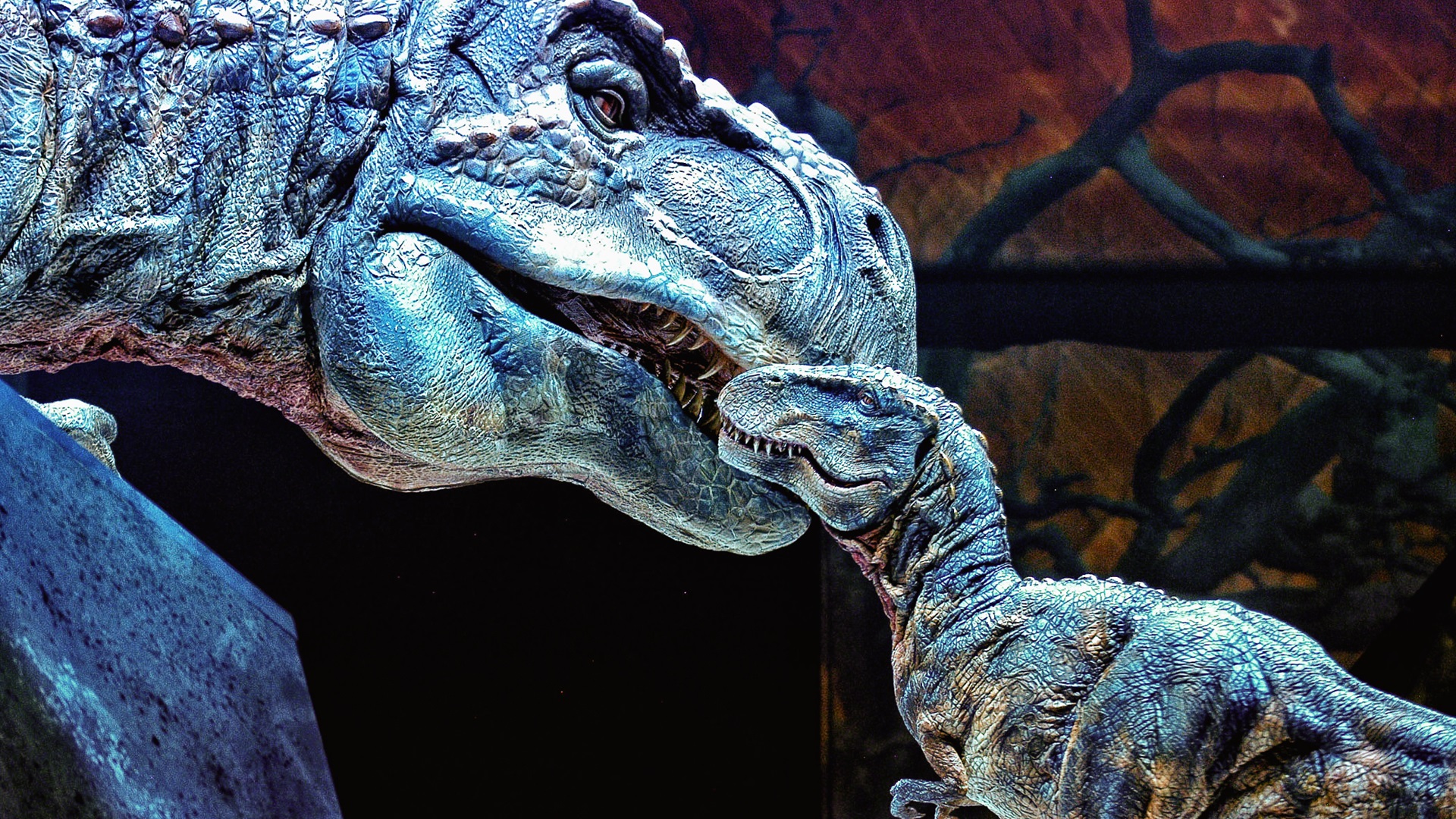 Wallpaper Prehistoric Animals, dinosaur, mother and child 1920x1440 HD Picture, Image