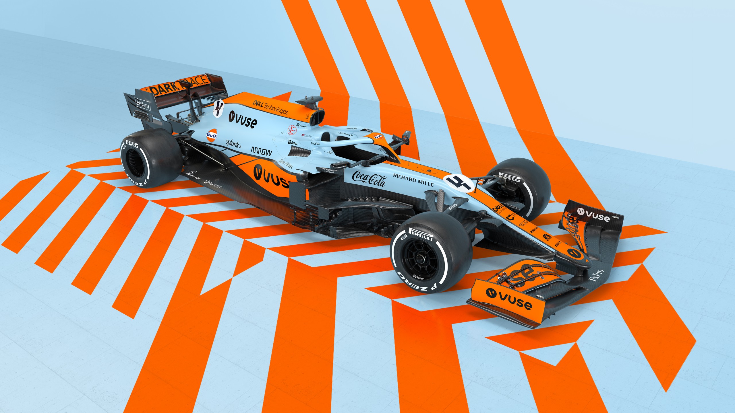 McLaren MCL35M with a special Gulf livery 2021 5K Wallpaper Car Wallpaper