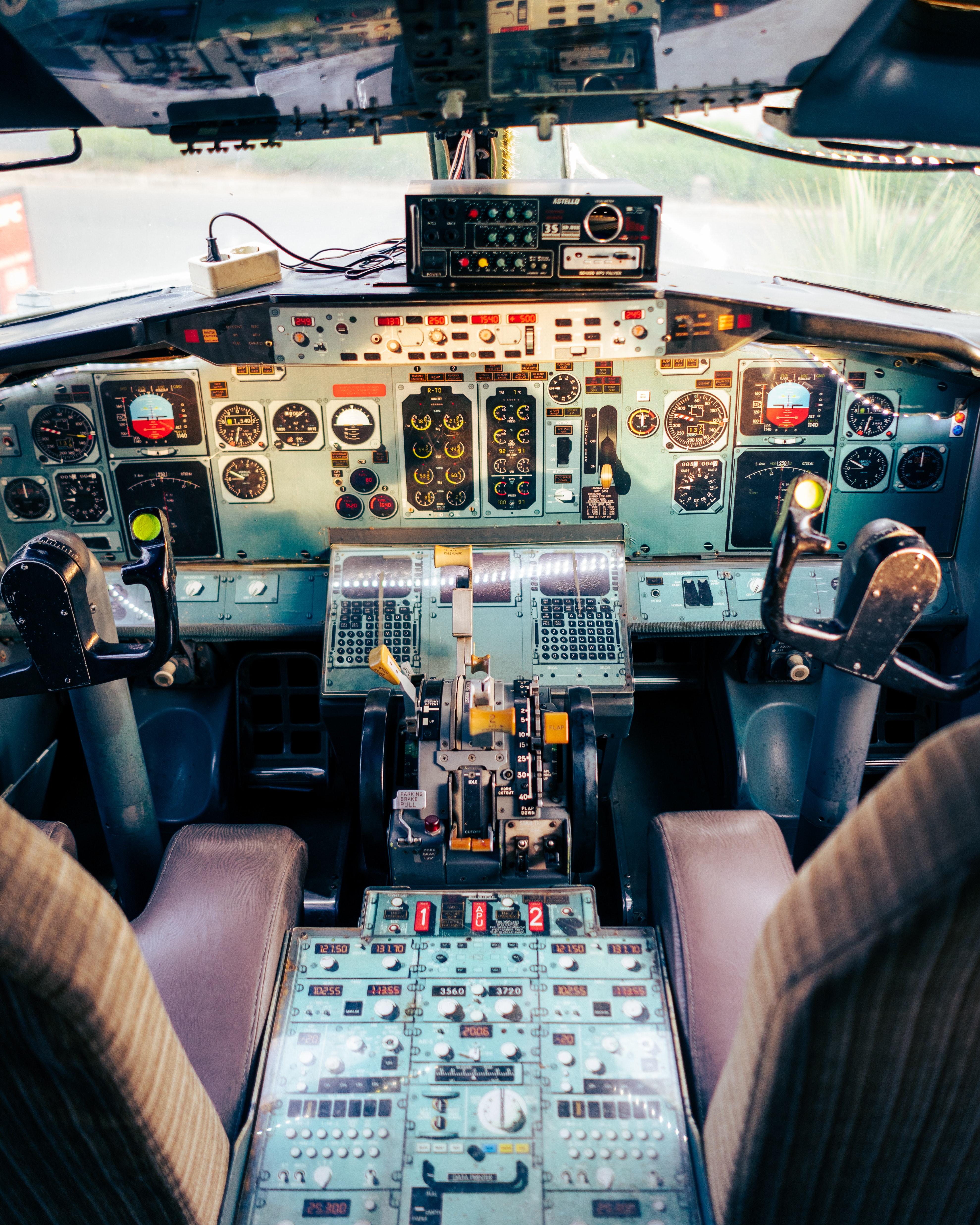 Inside Airplane Pilot Cabin Photo · Free