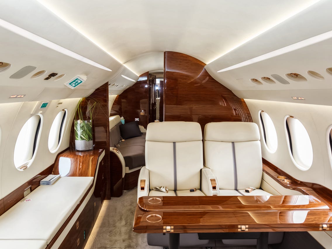 Photos Show What Flying on Private Jets Is Really Like