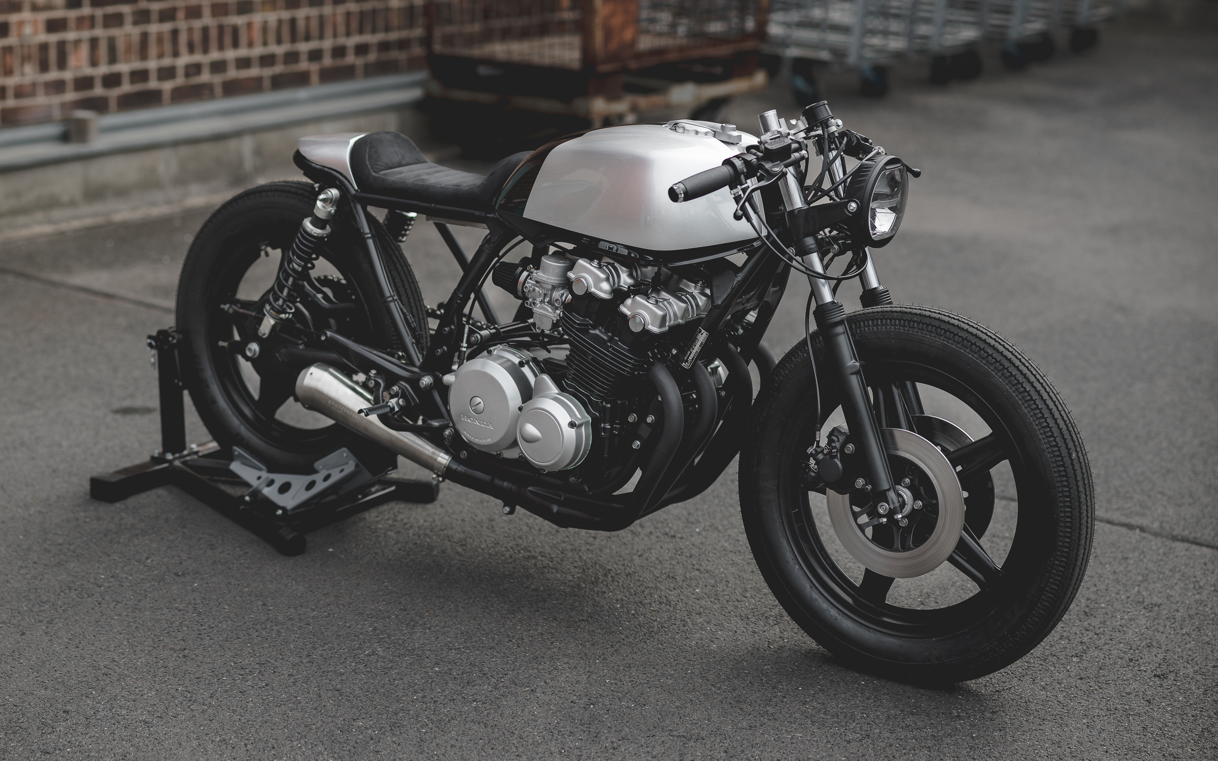 Wallpaper. Motorcycles. photo. picture. Honda, CB750, cafe racer, bobbe, grey