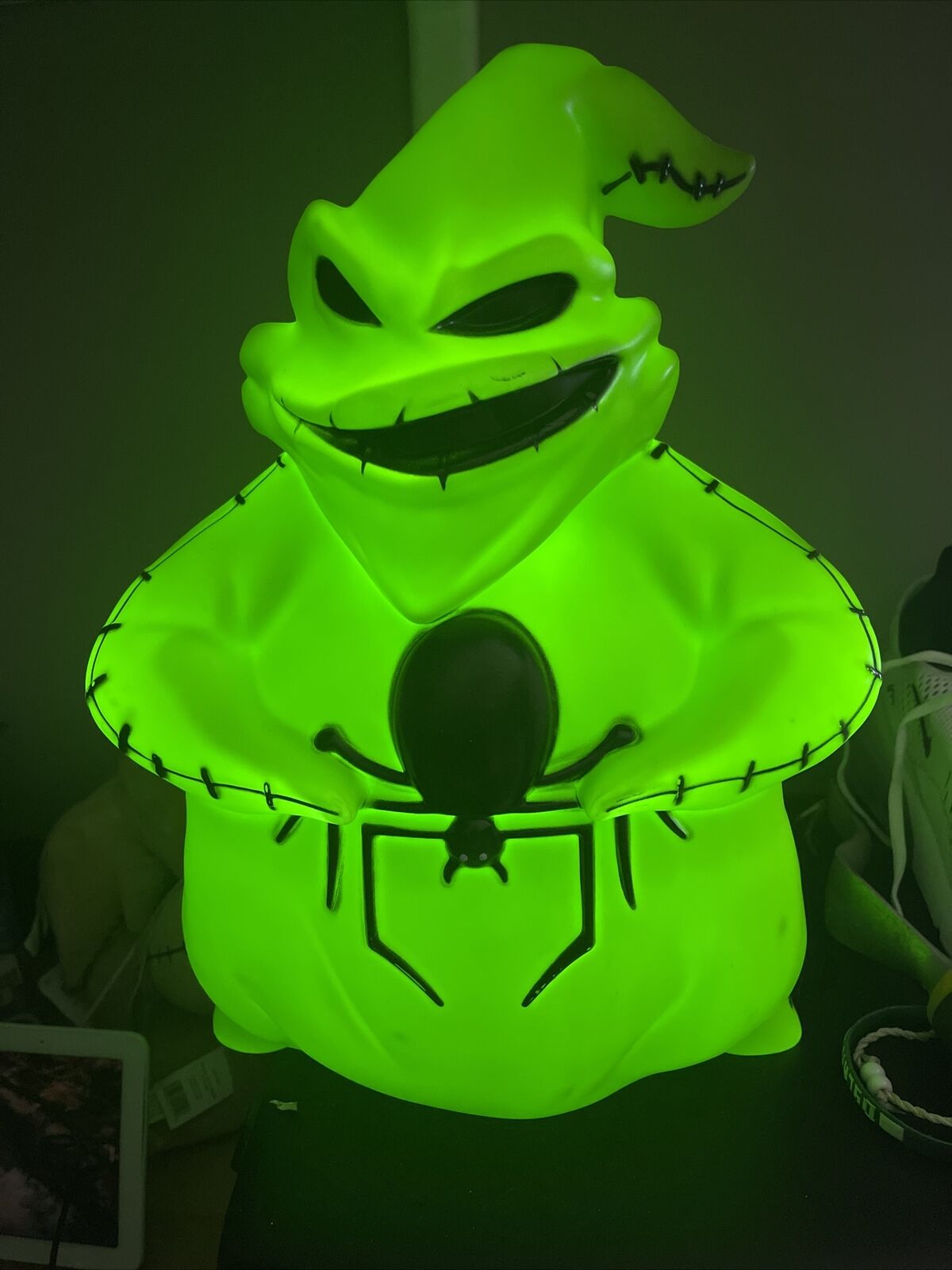 Disney Oogie Boogie Blow Mold 14&; Light Up Nightmare Before Christmas New