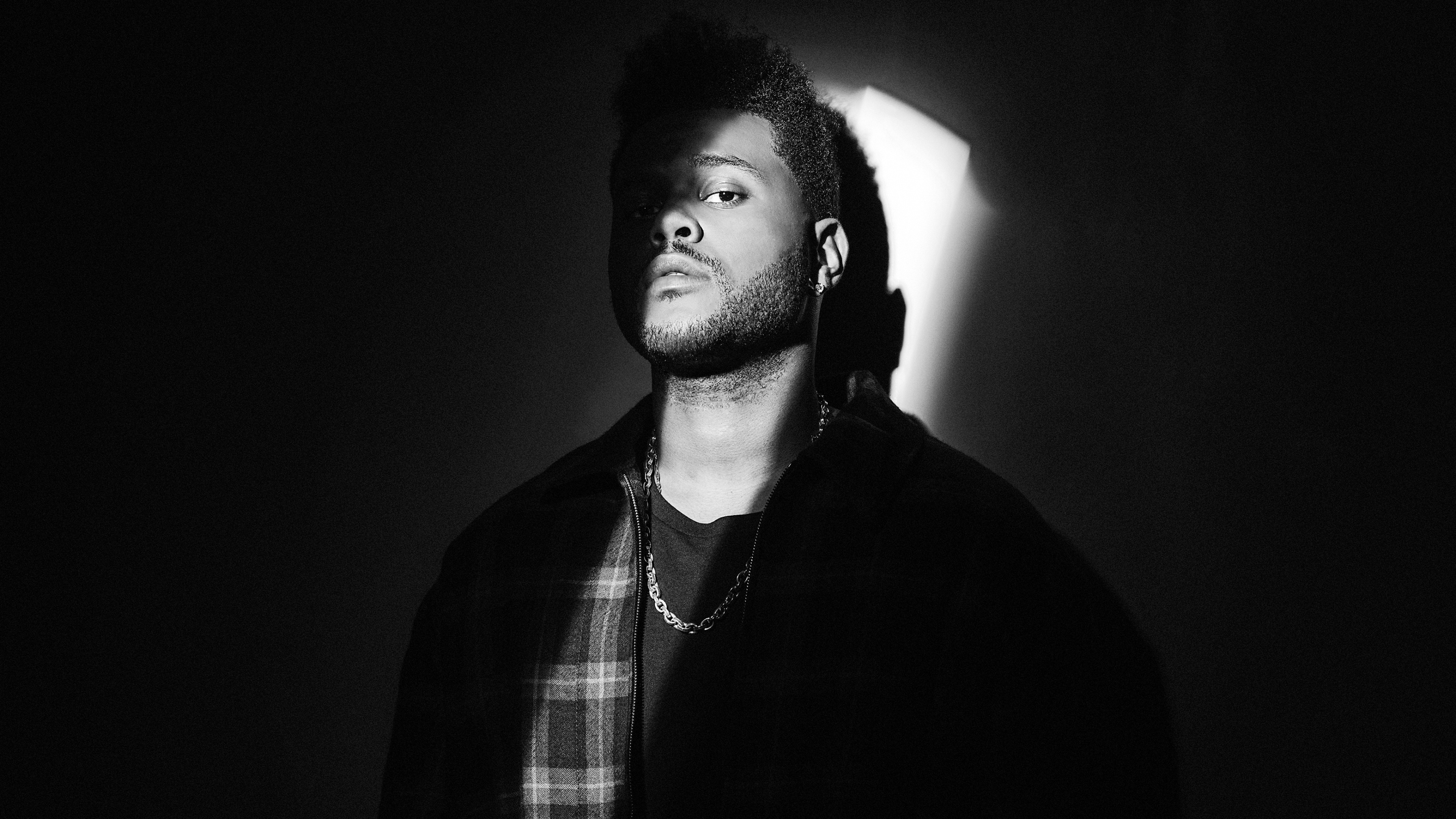 The Weeknd Wallpaper 4K, Monochrome, Canadian singer
