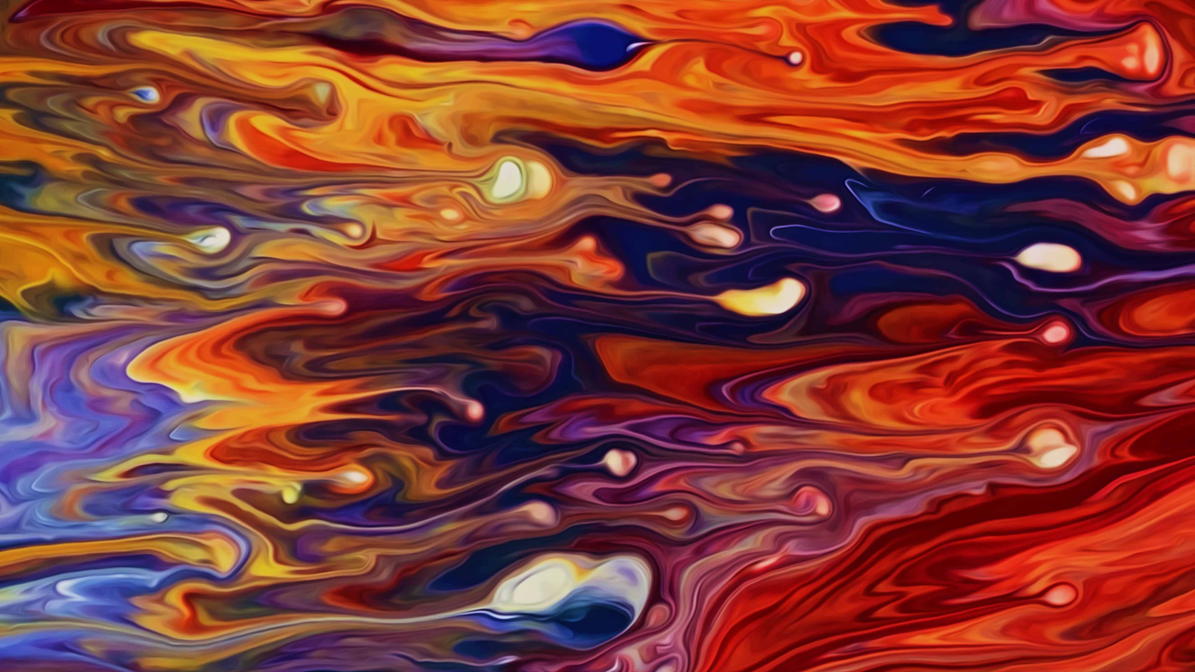 Abstract Colorful Oil Painting 008 4K Wallpaper For Your XFCE Desktop