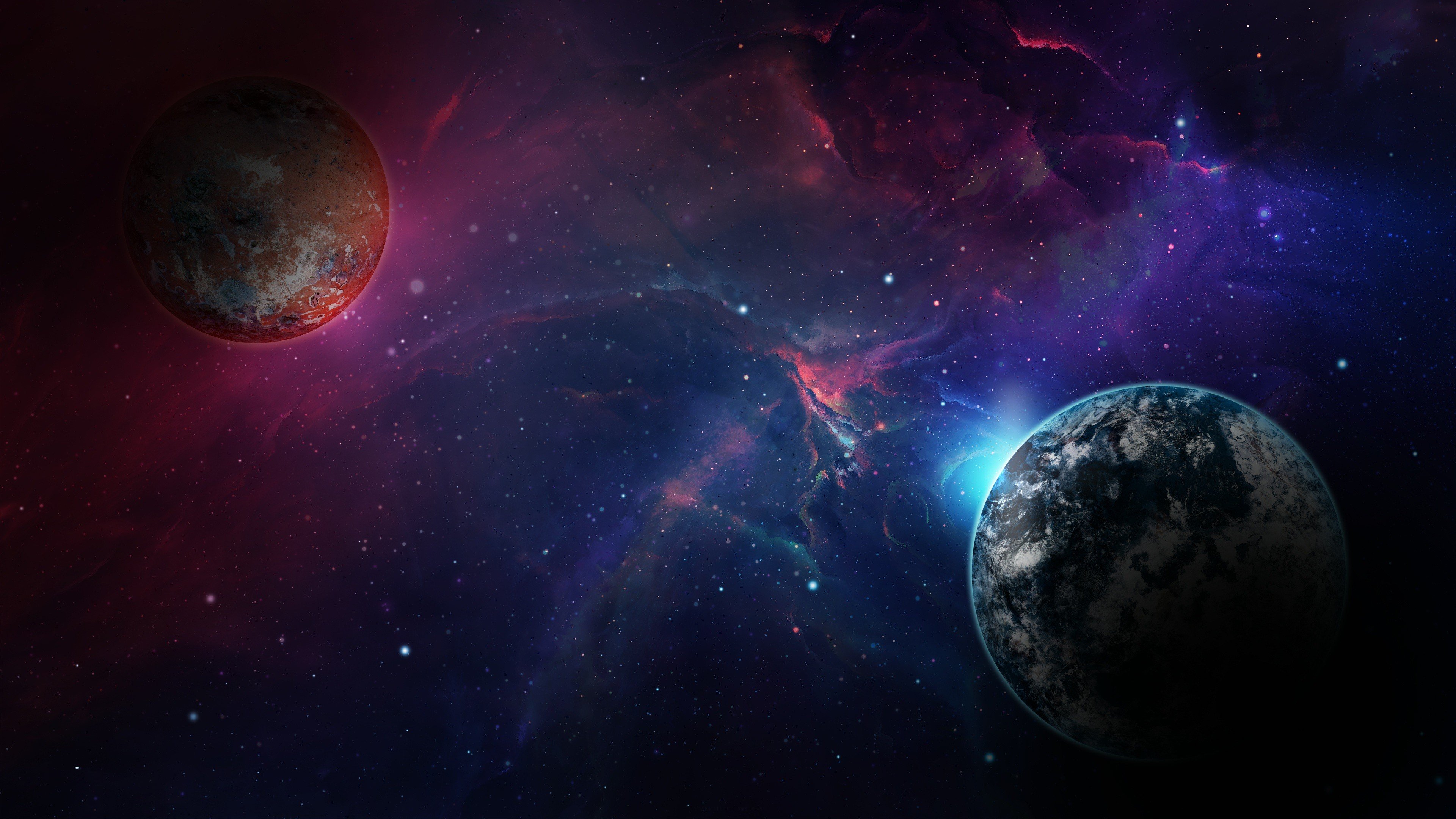 Planets in space Wallpaper 4k Ultra HD