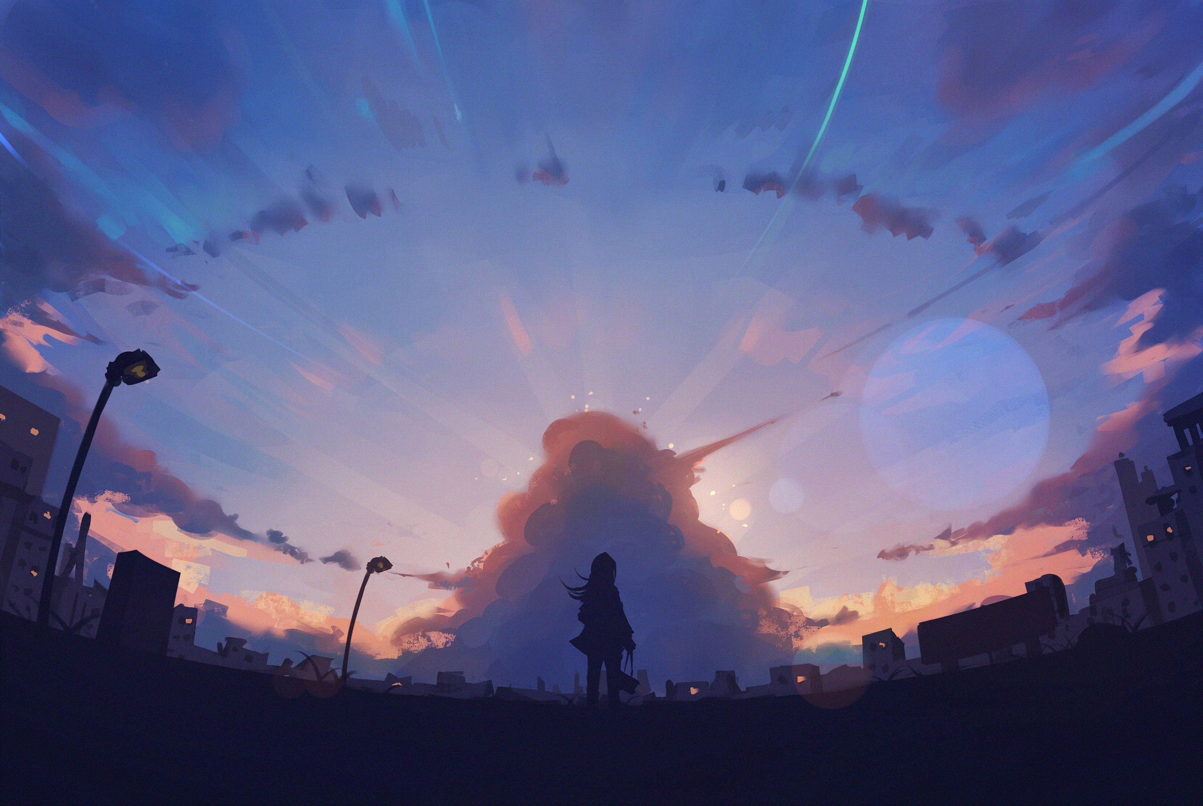 Wallpaper 4k Behind The Clouds Anime Wallpaper