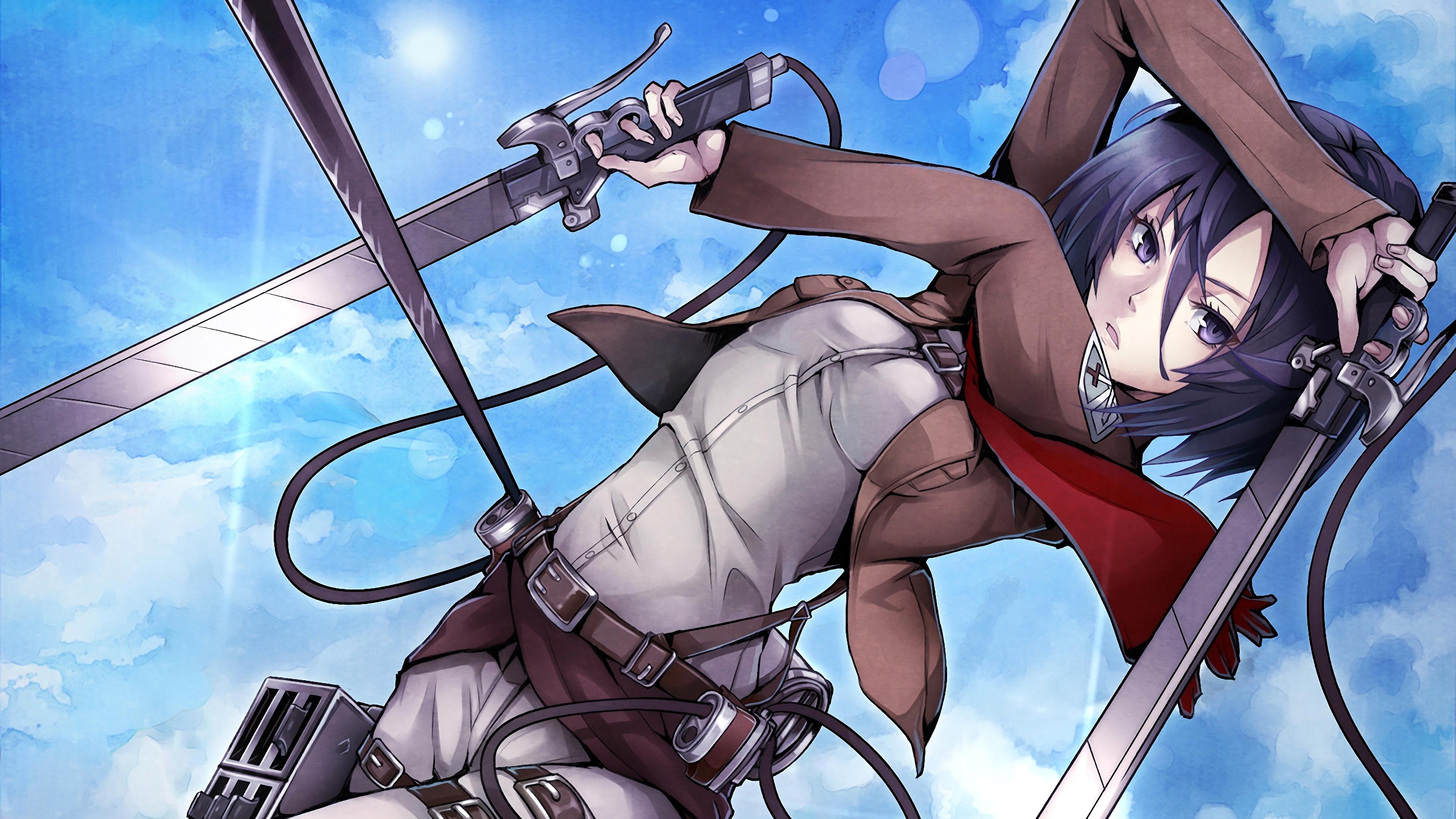 Mikasa Ackerman 4K Wallpaper