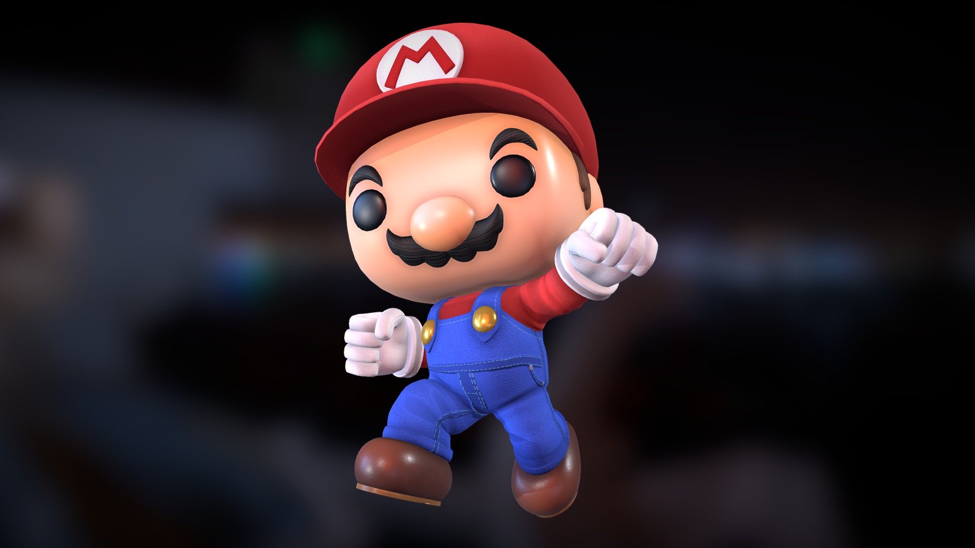 Mario. Funko Pop Bros. Free 3D model by mdsd95 [9dfcd76]