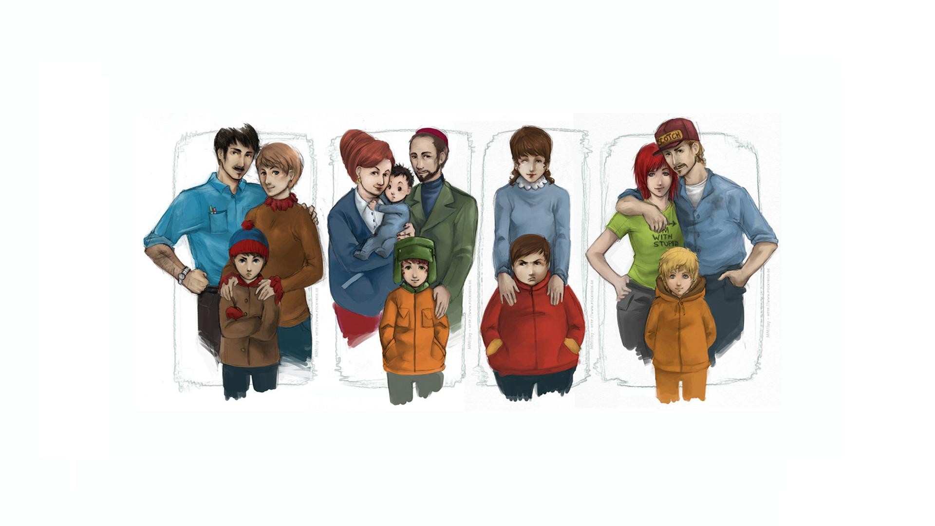 Wallpaper, people, illustration, cartoon, South Park, play, Eric Cartman, Stan Marsh, Kyle Broflovski, Kenny McCormick, 1920x1080 px, product 1920x1080