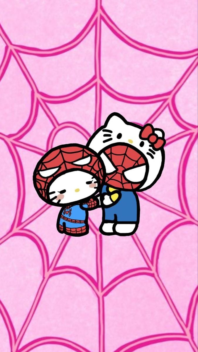 Hello Kitty Spider Man Wallpaper. Hello Kitty Drawing, Hello Kitty Wallpaper Hd, Kitty Drawing