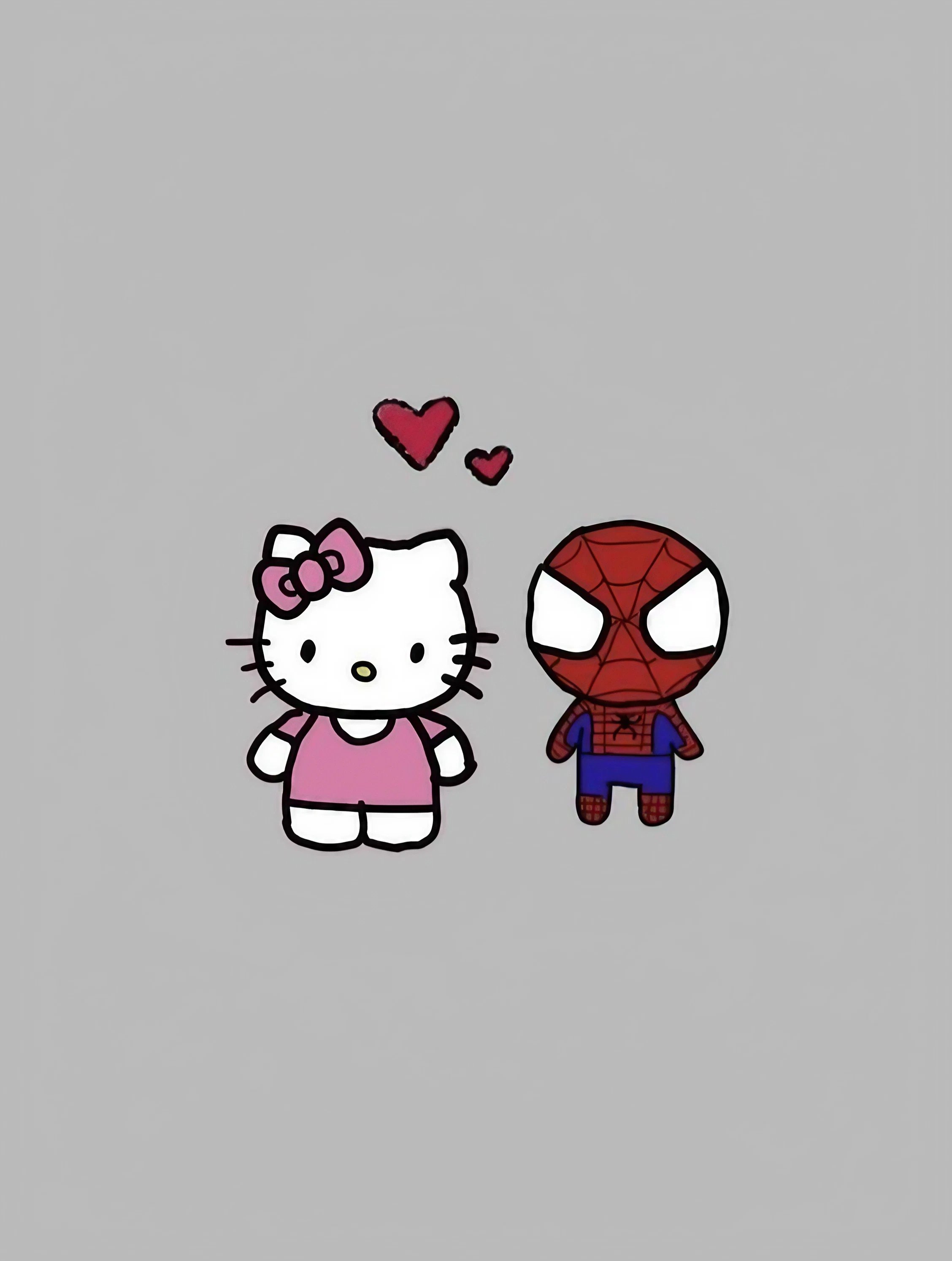 Kitty and spiderman Wallpaper Download