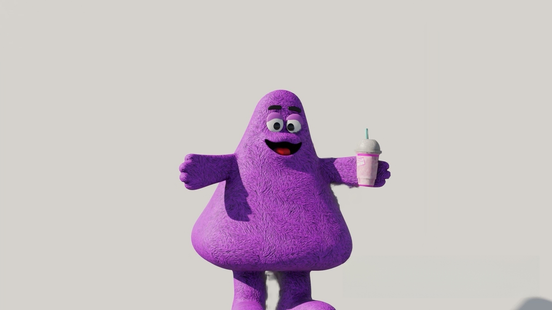 Grimace with shake pose Wallpaper Download