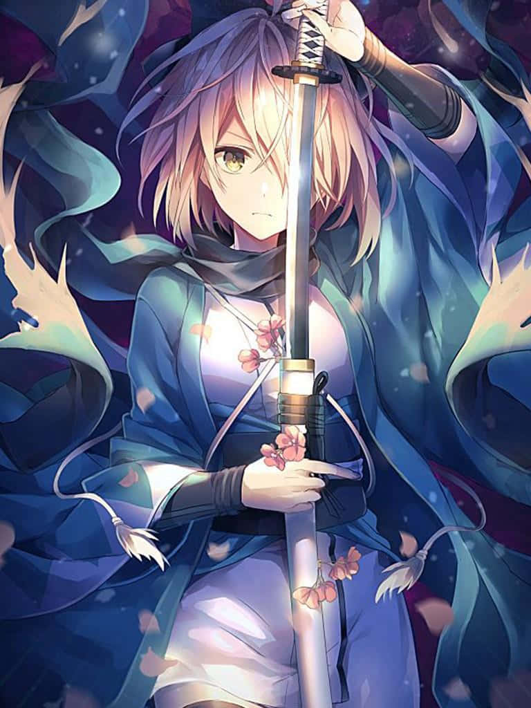 Download Android Anime Of A Girl With Katana Wallpaper