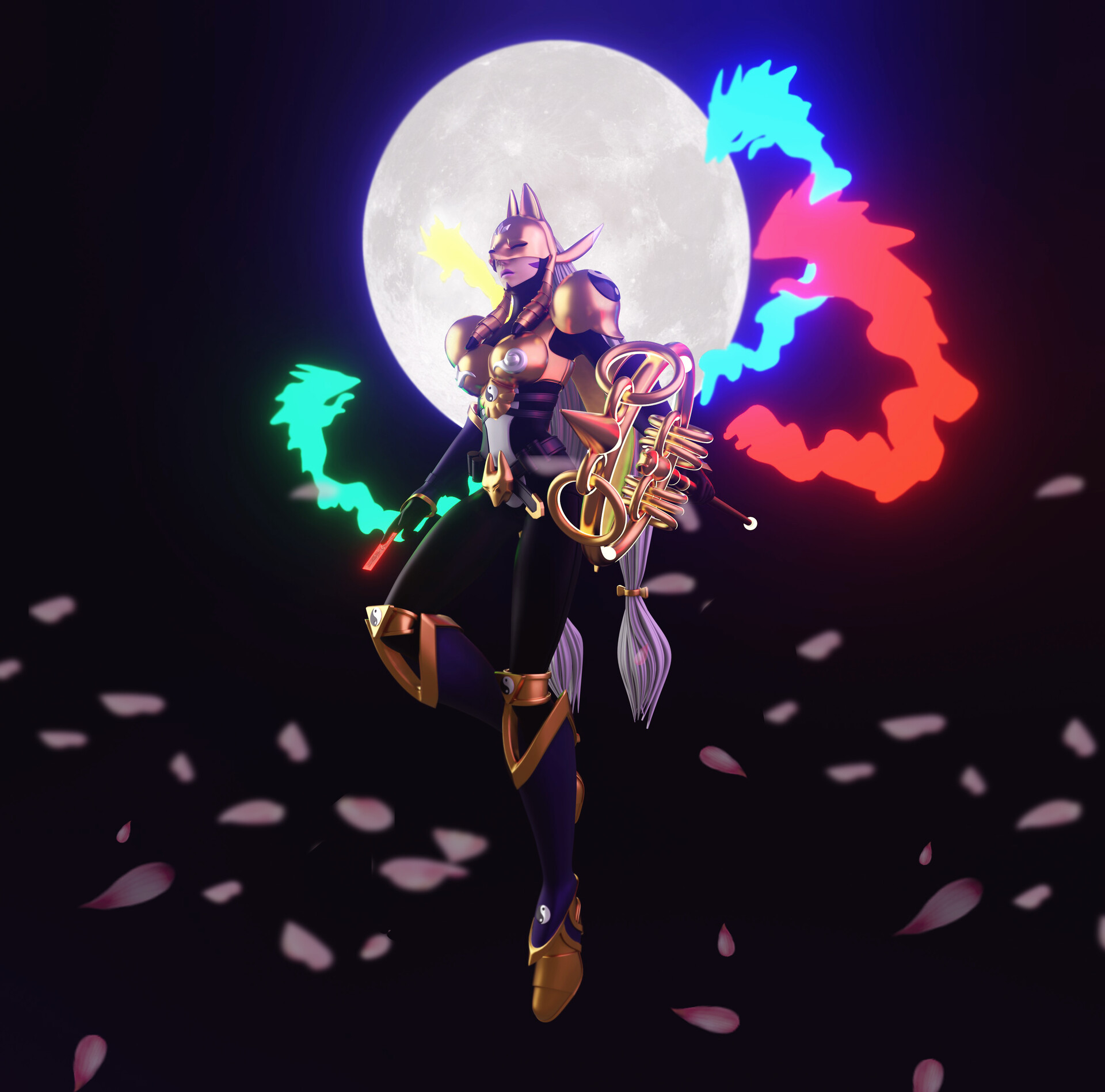 Sakuyamon 3D Character Modeling