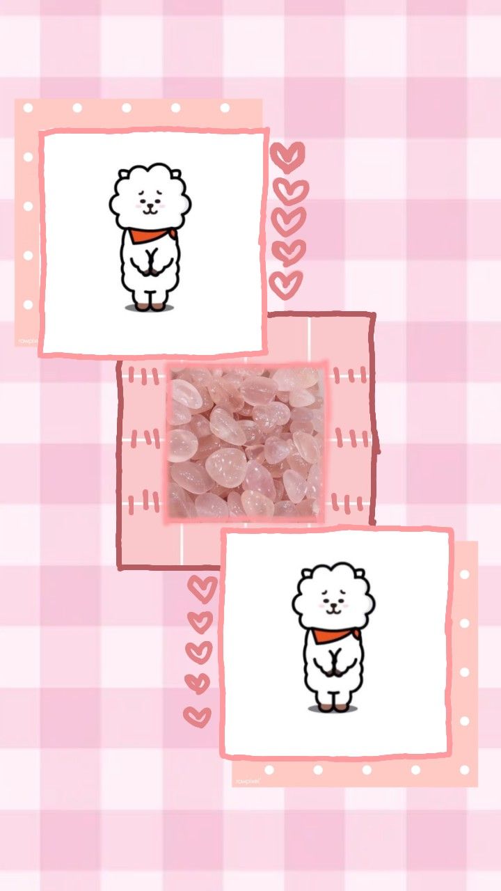 Aesthetic Kpop Wallpaper, Pink, BT21 RJ. Bts wallpaper, Kpop wallpaper, Wallpaper