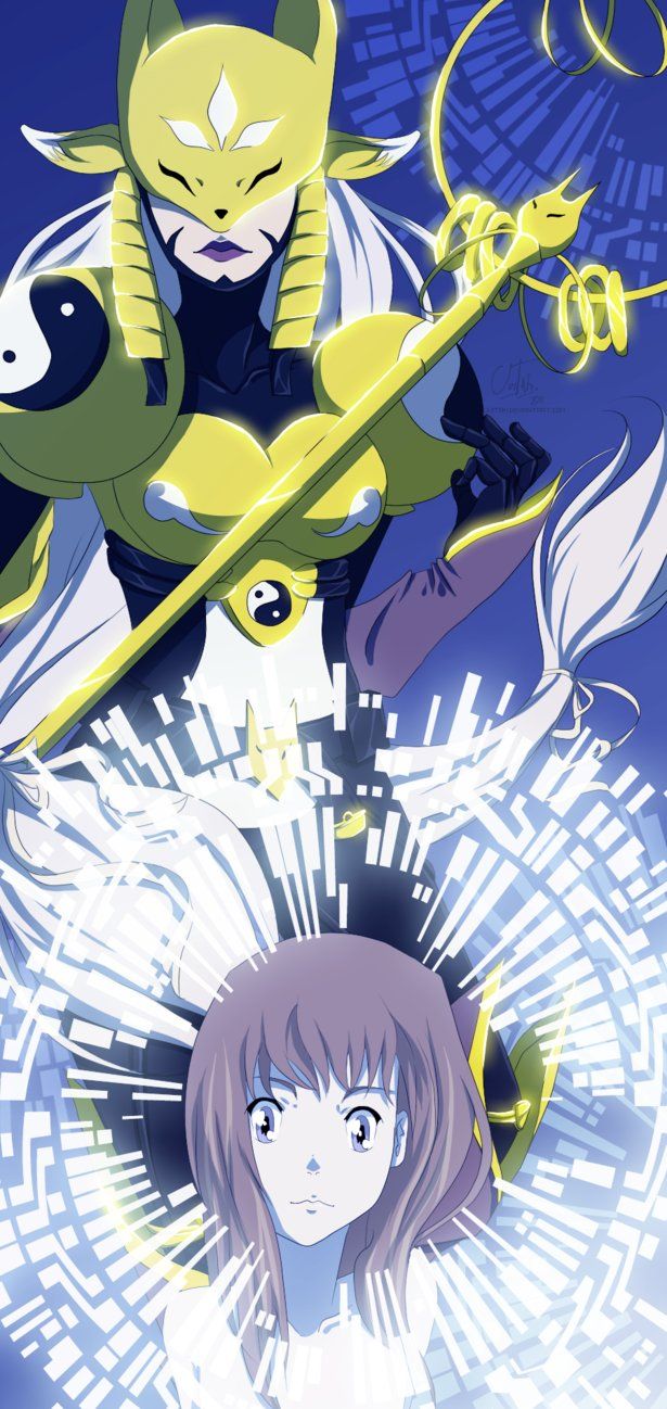 Evolución de la matriz: Sakuyamon por Ajdra. Pokemon vs digimon, Digimon tamers, Digimon wallpaper