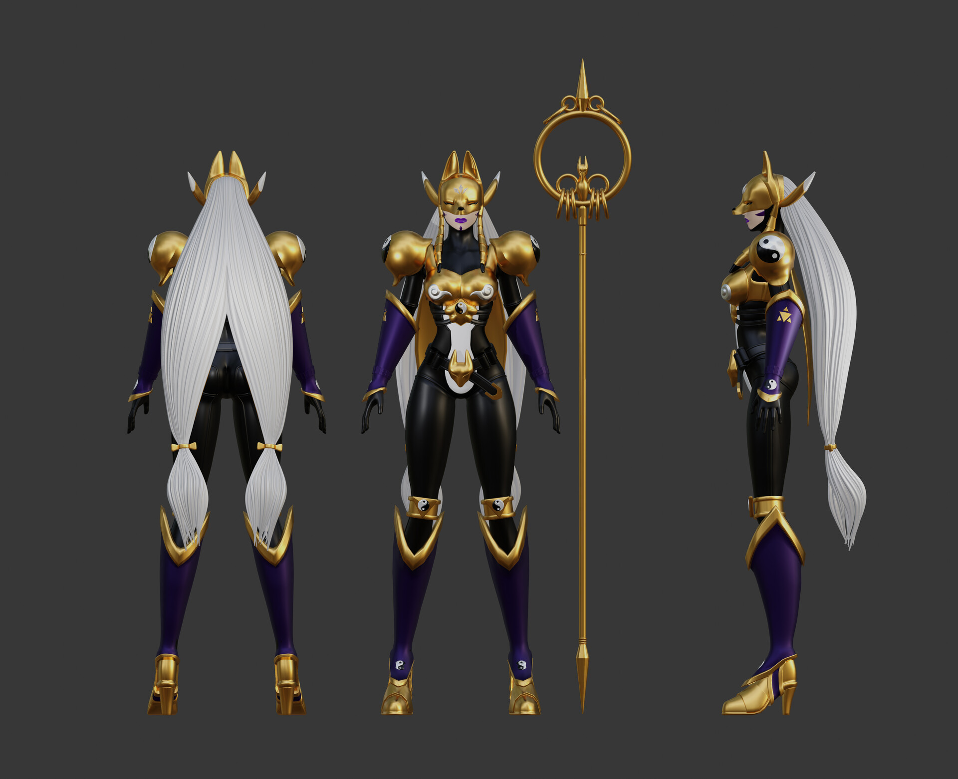 Sakuyamon 3D Character Modeling