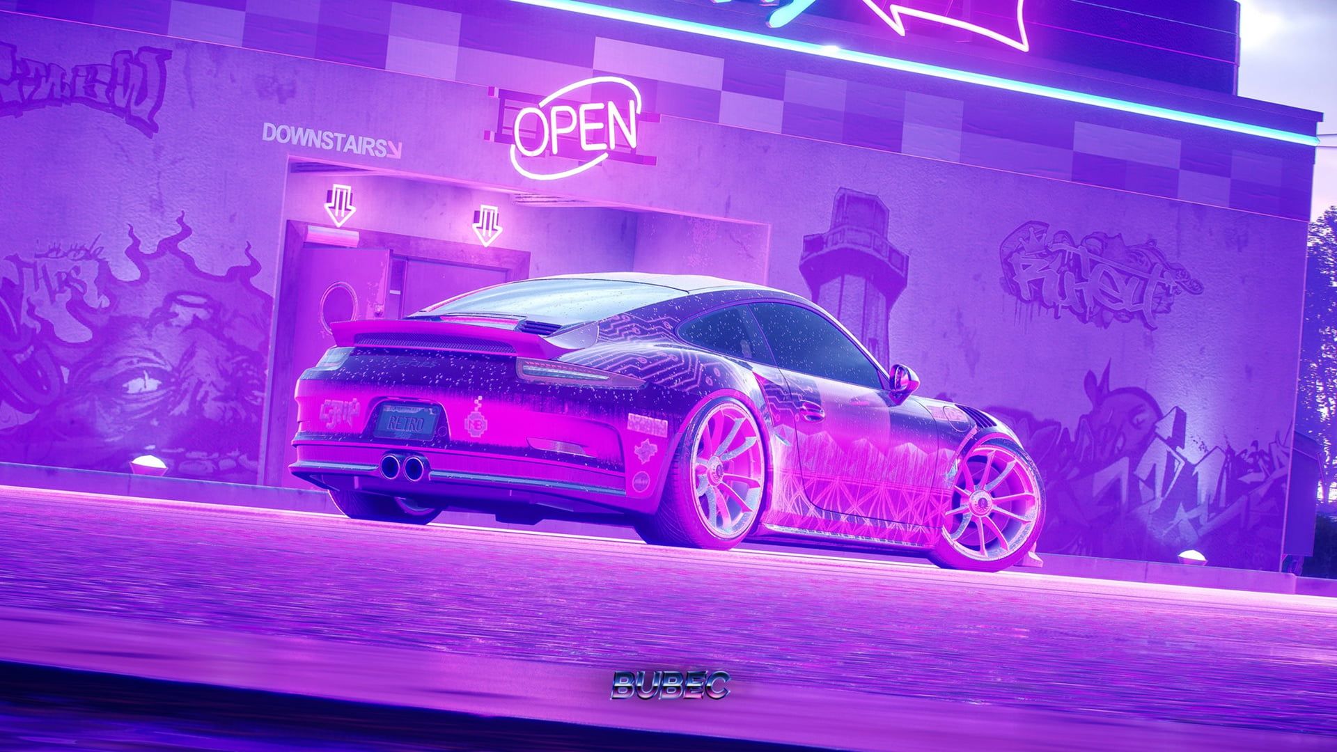 HD wallpaper: Music, Porsche, Style, Background, NFS, 80s, GT3, Neon, Illustration. Retro waves, Vaporwave wallpaper, Porsche
