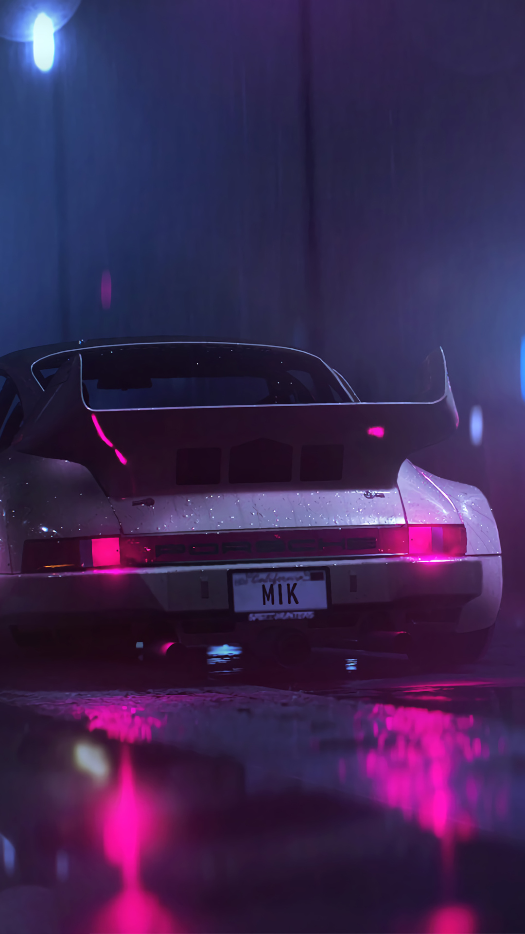 1080x1920 porsche 911, porsche, cars, neon, hd, artstation, retrowave, synthwave for iPhone 6, 7, 8 wallpaper