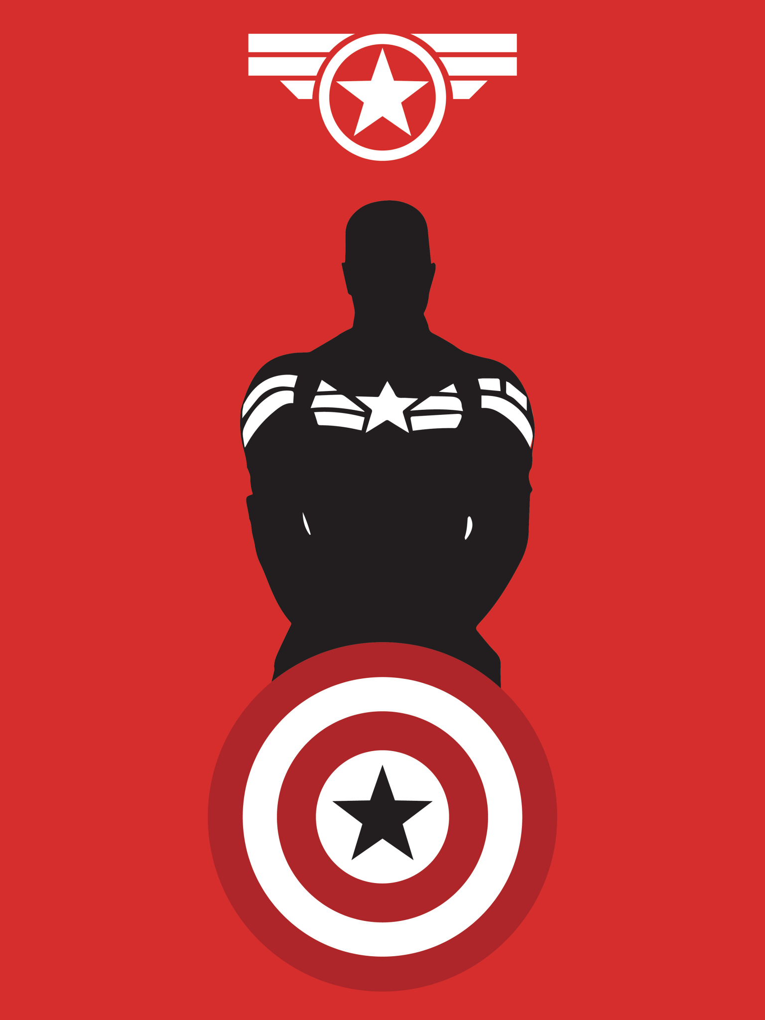 Captain America Wallpaper 4K, Minimal art, Marvel Superheroes