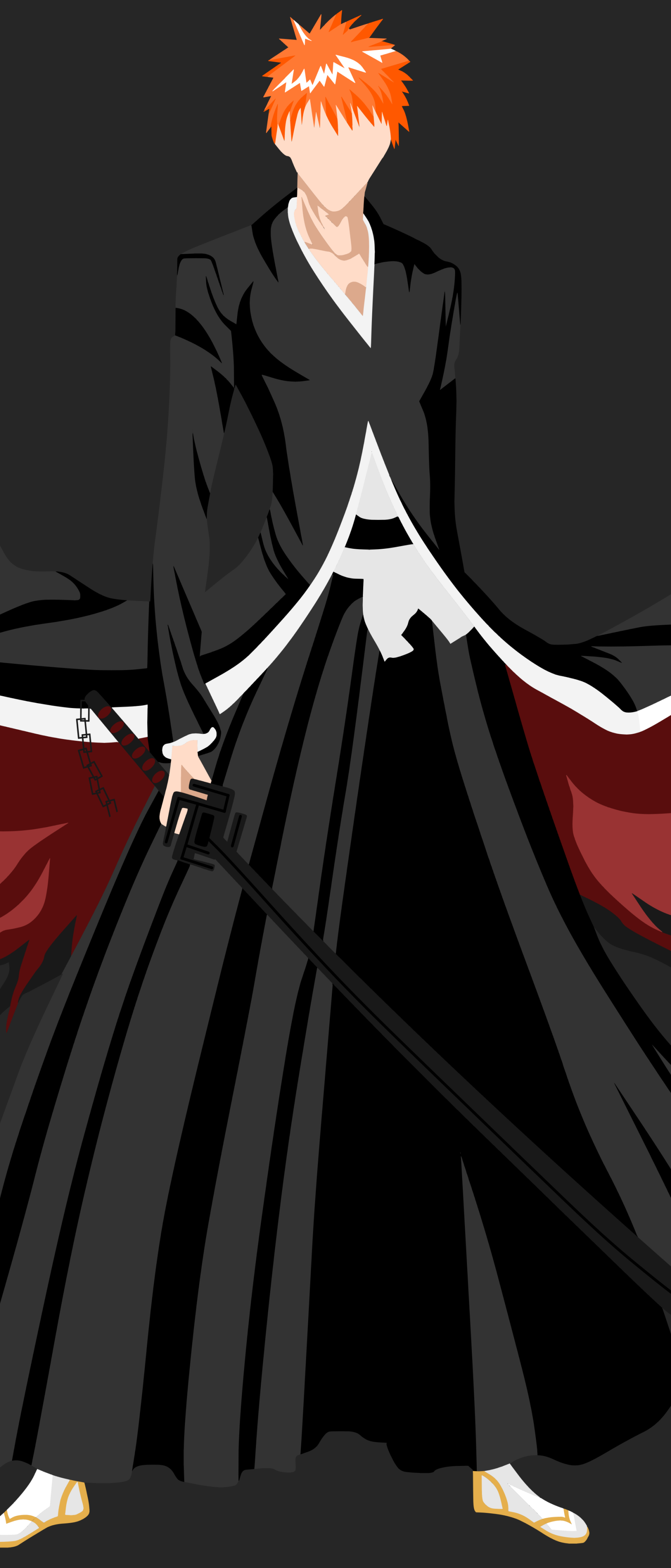 Wallpaper / Anime Bleach Phone Wallpaper, Minimalist, Ichigo Kurosaki, 1644x3840 free download