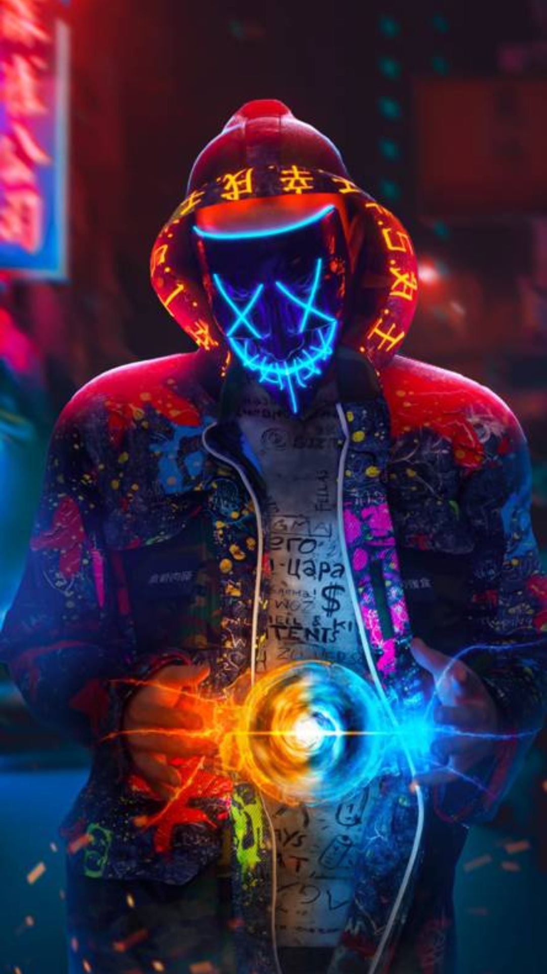 Neon Mask Boy Wallpaper Neon Mask Boy Wallpaper Download