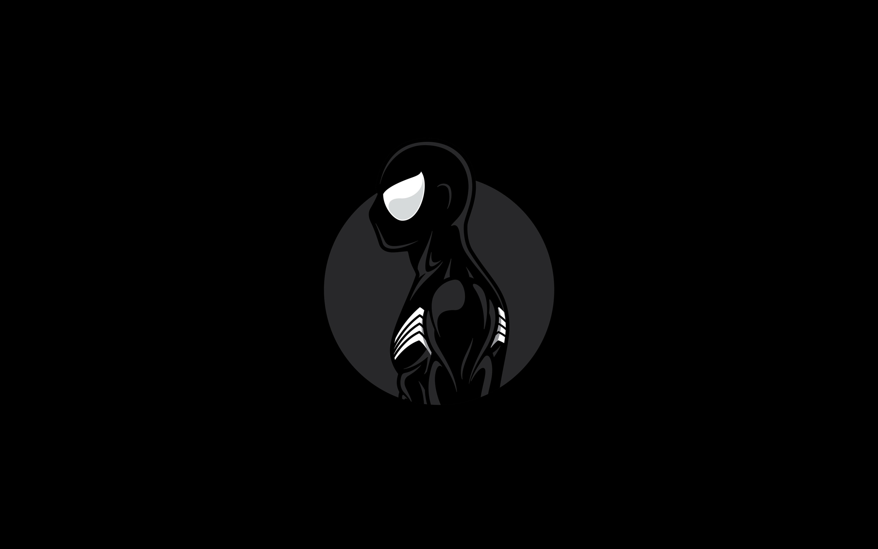 Wallpaper 4k Spiderman Dark Minimalist Art Wallpaper