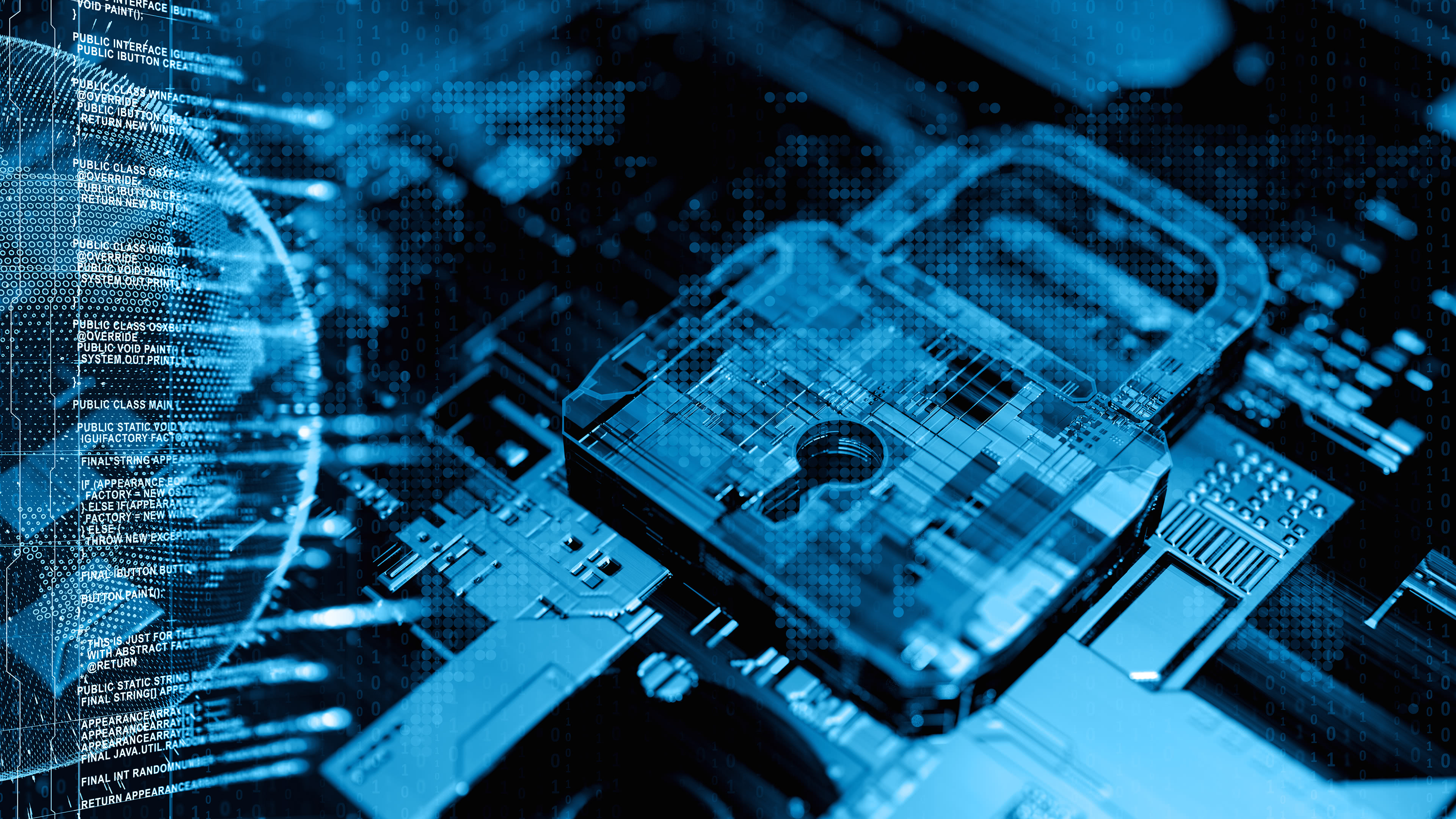 Digital Security Lock UHD 4K Wallpaper