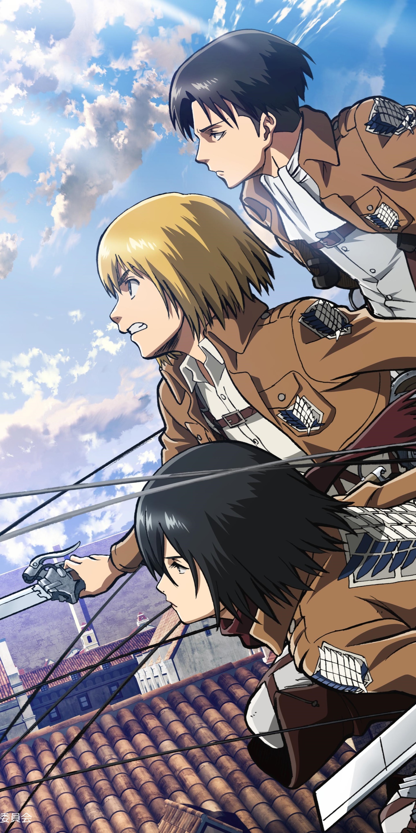 Wallpaper / Anime Attack On Titan Phone Wallpaper, Armin Arlert, Mikasa Ackerman, Levi Ackerman, 1440x2880 free download