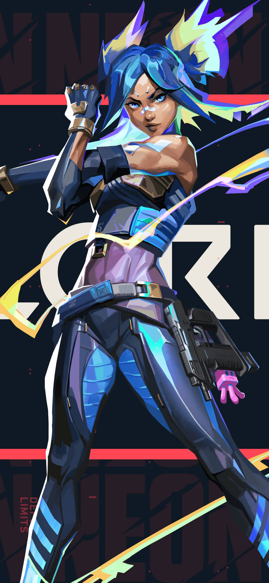 Download 4K Gaming Phone Neon Valorant Wallpaper