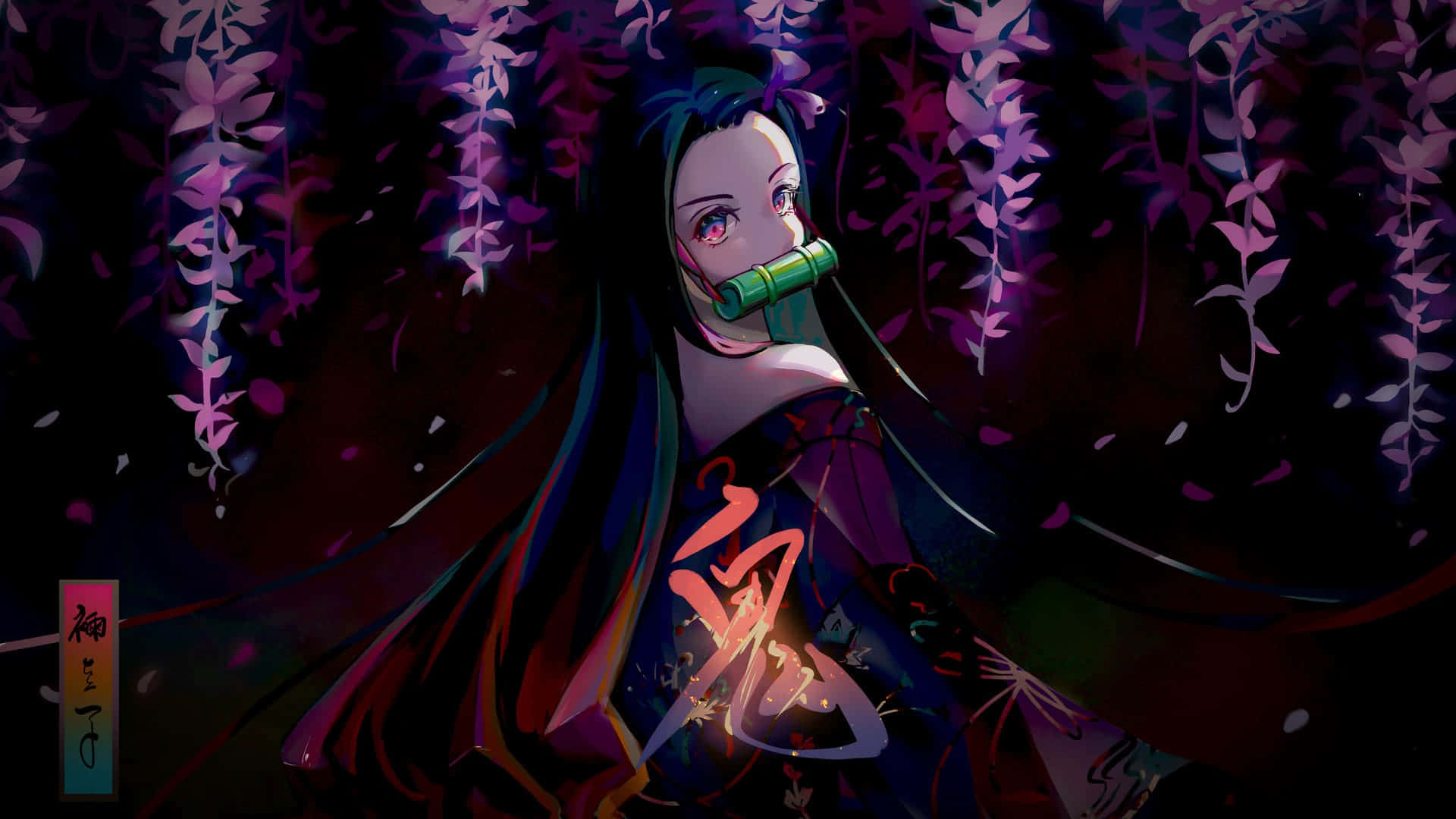 Download Nezuko Kamado from Kimetsu no Yaiba in desktop wallpaper Wallpaper