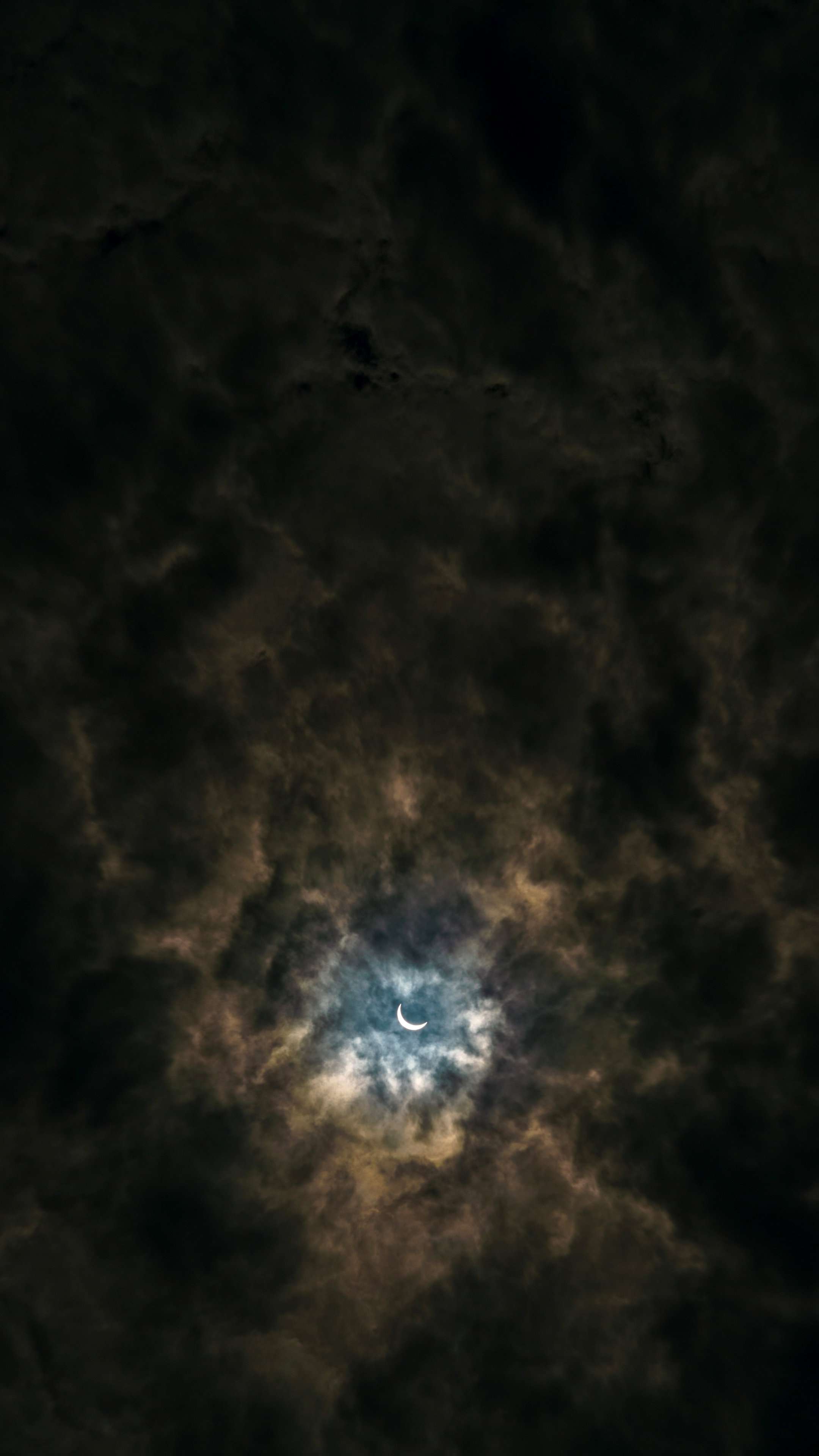 Moon Clouds Sky 4K Phone Wallpaper
