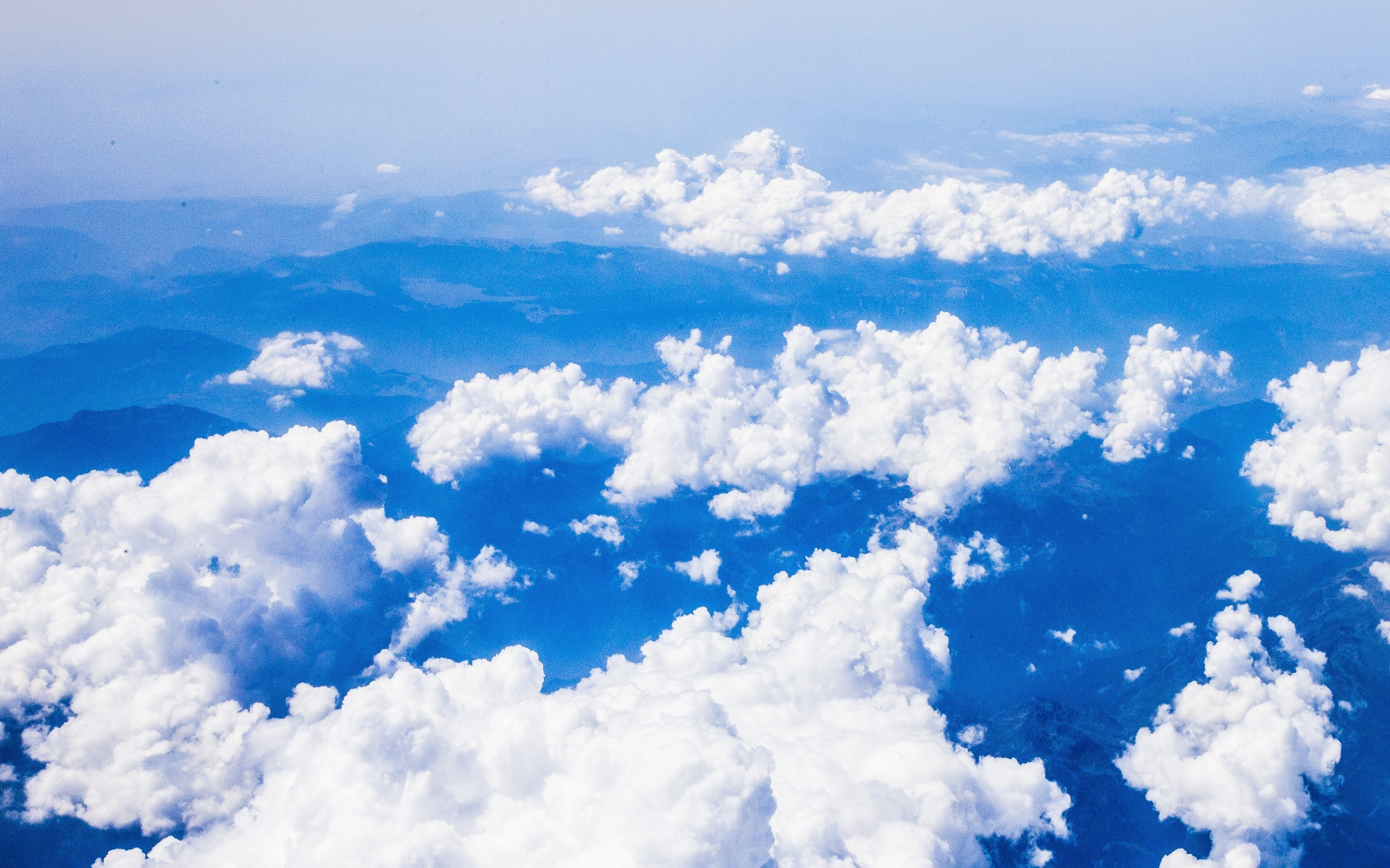 Download wallpaper 3840x2400 white clouds, sky, nature, blue sky 4k wallaper, 4k ultra HD 16:10 wallpaper, 3840x2400 HD background, 16607